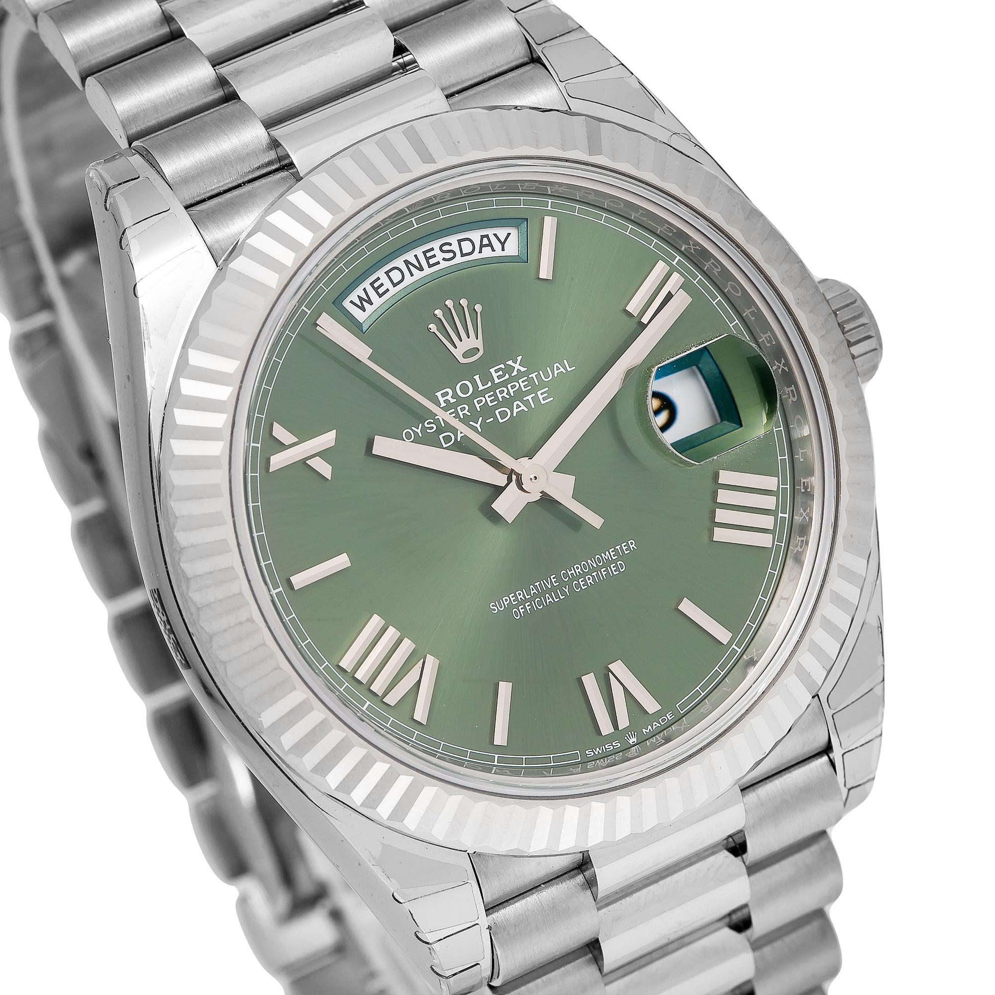 ROLEX DAY DATE 40 WHITE GOLD ANNIVERSARY GREEN DIAL 228239