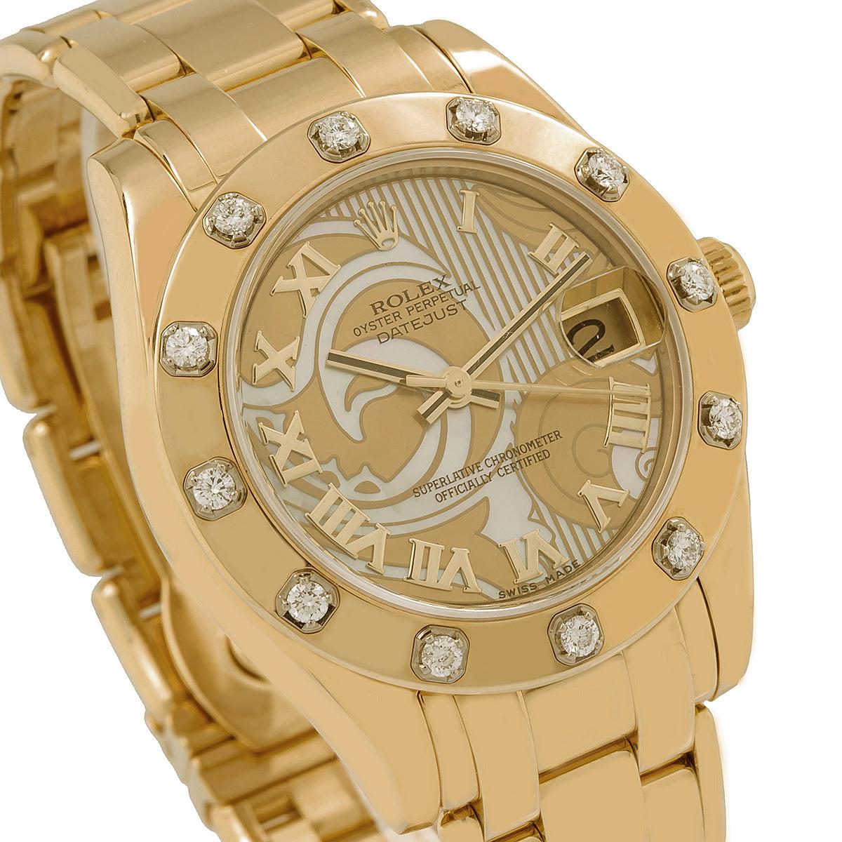 Rolex Lady-Datejust Pearlmaster 81318 34MM With 18K Yellow Gold Bracelet