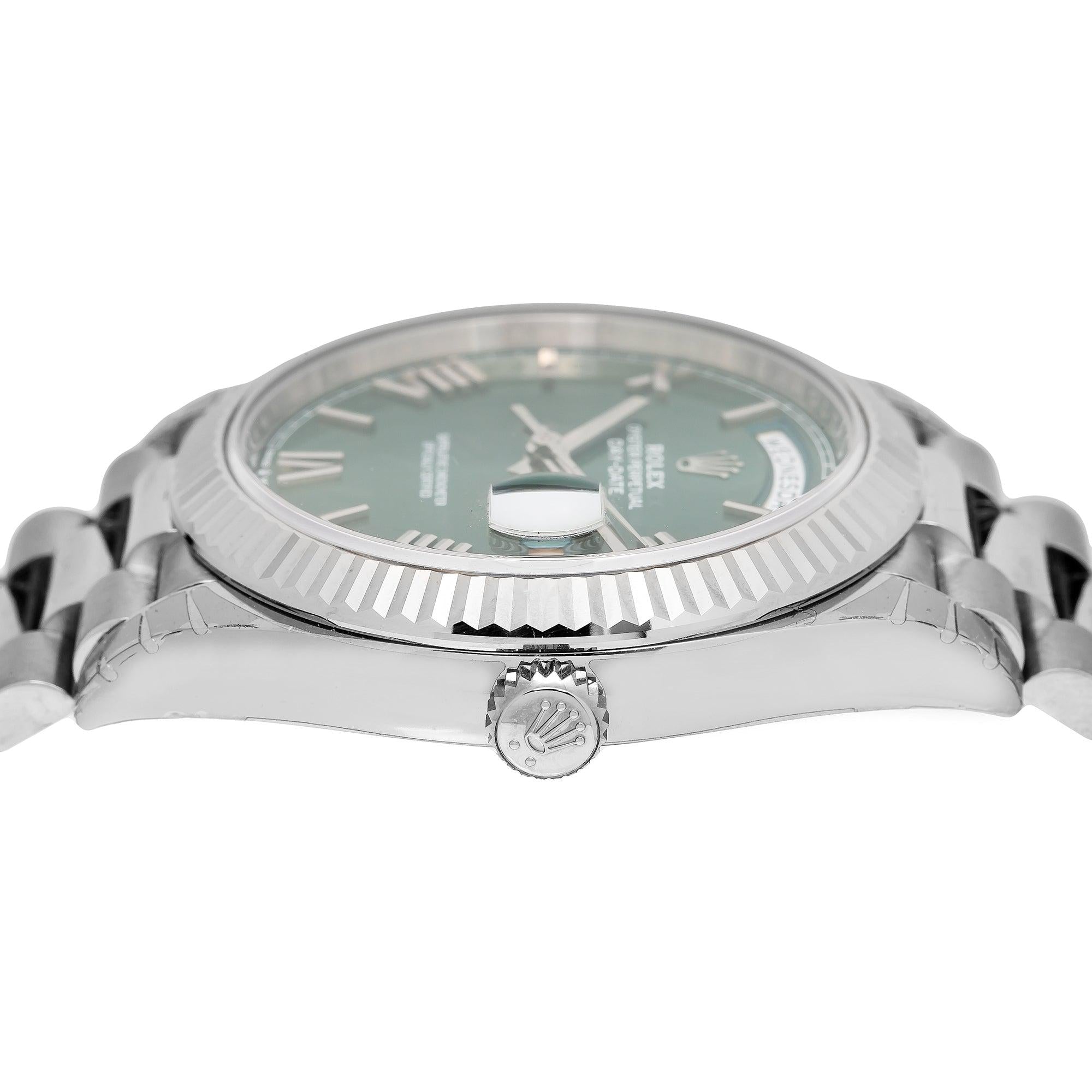 ROLEX DAY DATE 40 WHITE GOLD ANNIVERSARY GREEN DIAL 228239