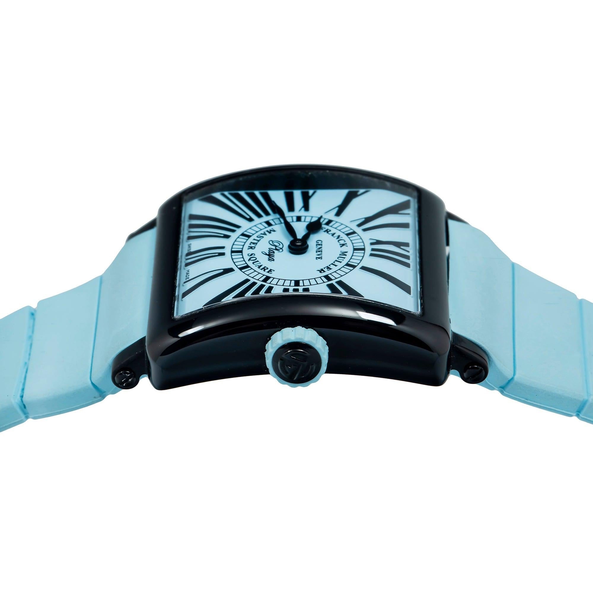 Franck Muller Geneve Master Square Playa 6002 L QZ 33MM Blue Dial