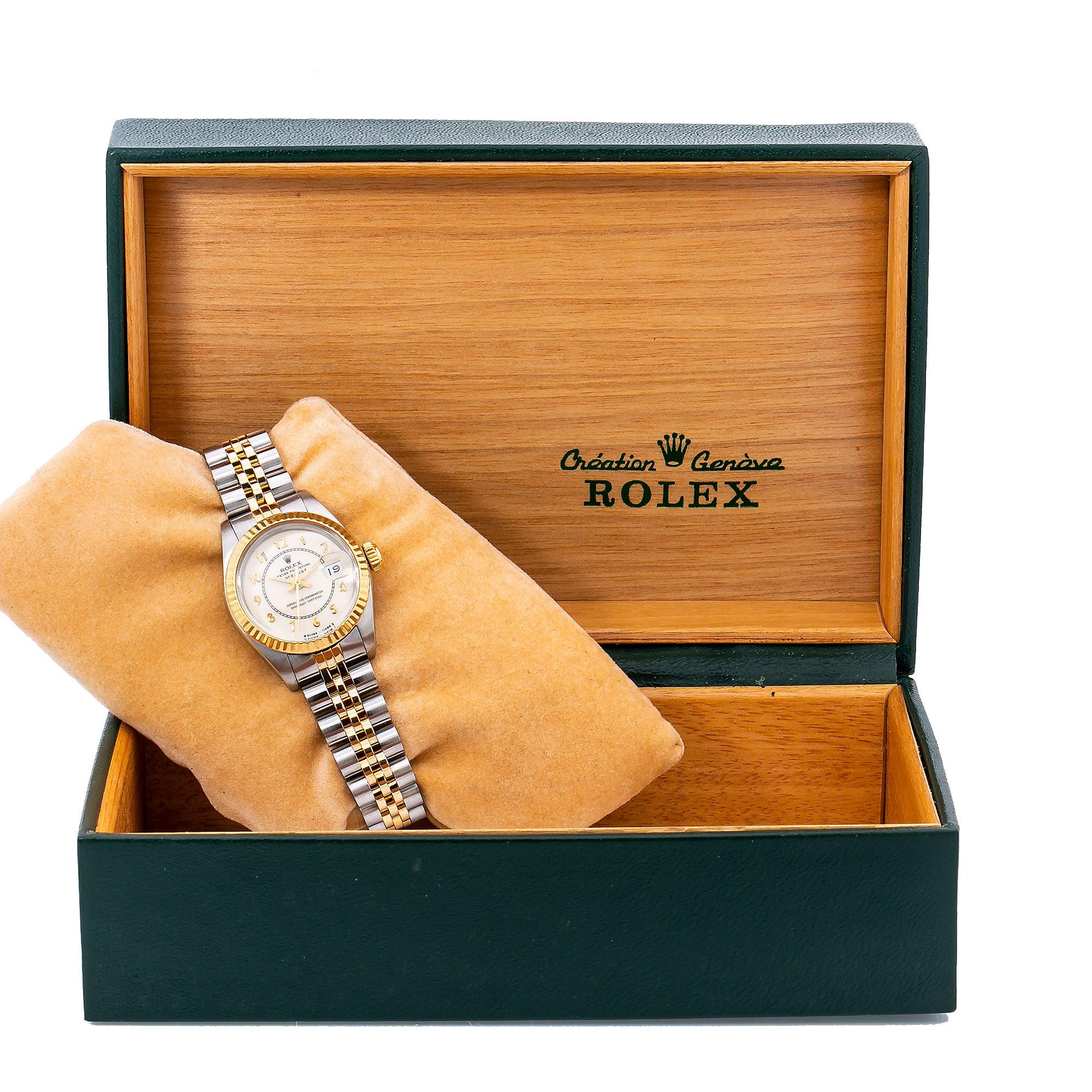 Rolex Lady-Datejust 69173 26MM White Dial With Two Tone Jubilee Bracelet