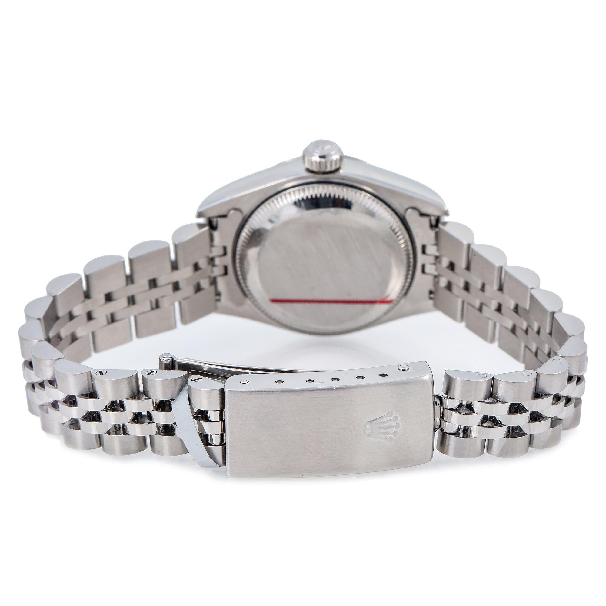 Rolex Lady-Datejust 69174 26MM Black Diamond Dial With Stainless Steel Jubilee Bracelet