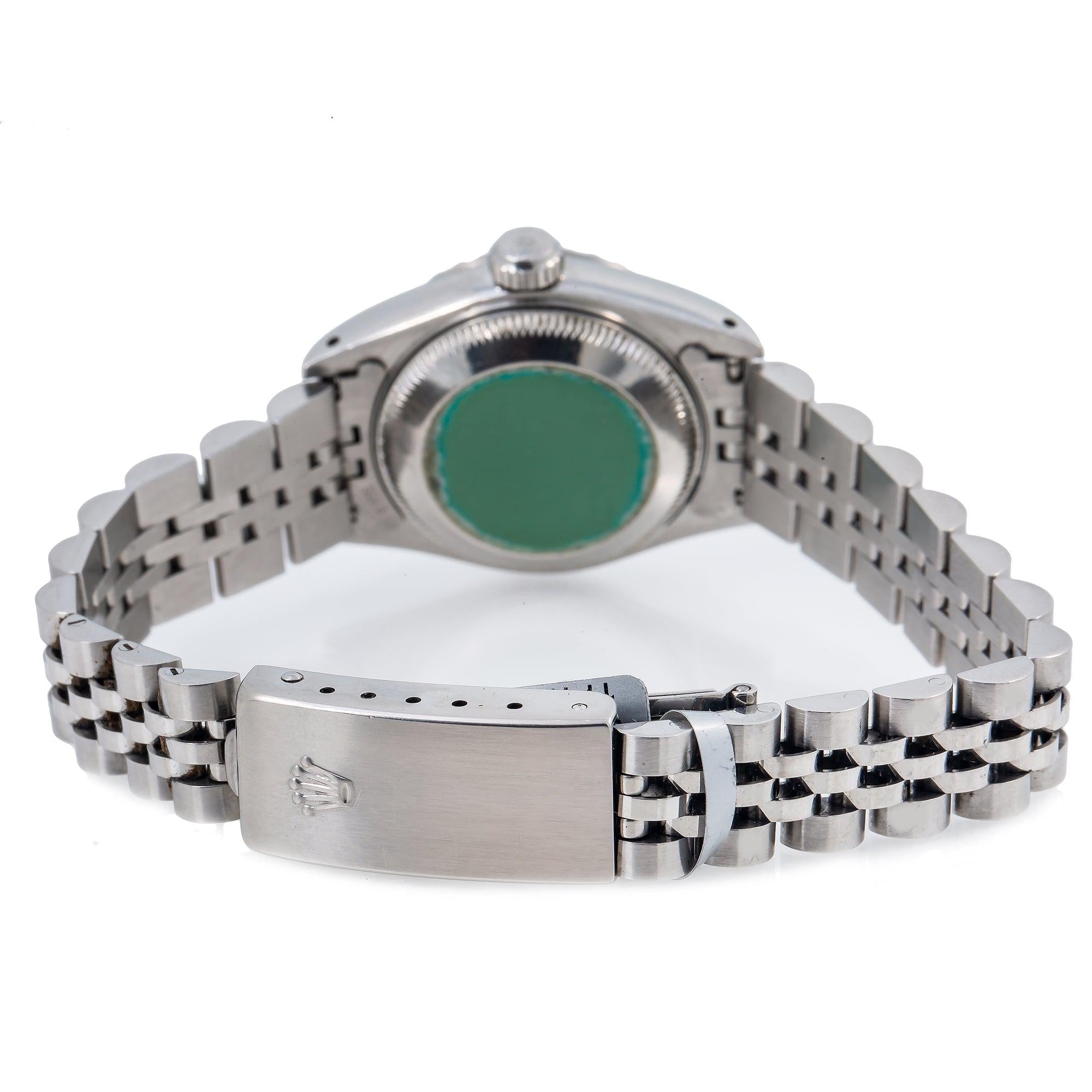 Rolex Oyster Perpetual Lady Datejust 69240 26MM Silver Diamond Dial With Stainless Steel Jubilee Bracelet