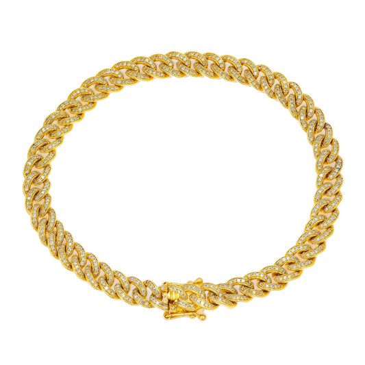 6MM MIAMI CUBAN BRACELET WITH DIAMONDS