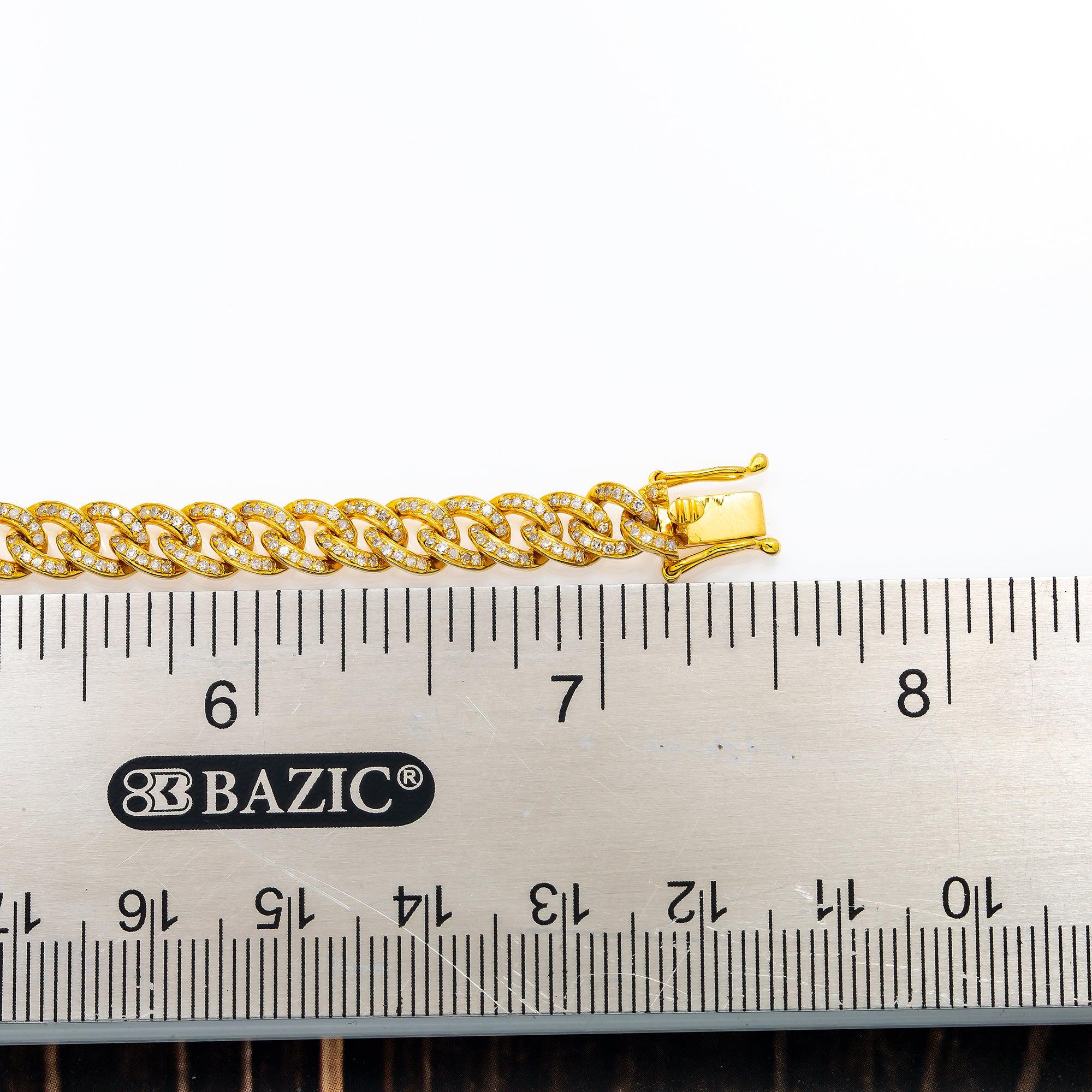 6MM MIAMI CUBAN BRACELET 2.15 CT WITH DIAMONDS