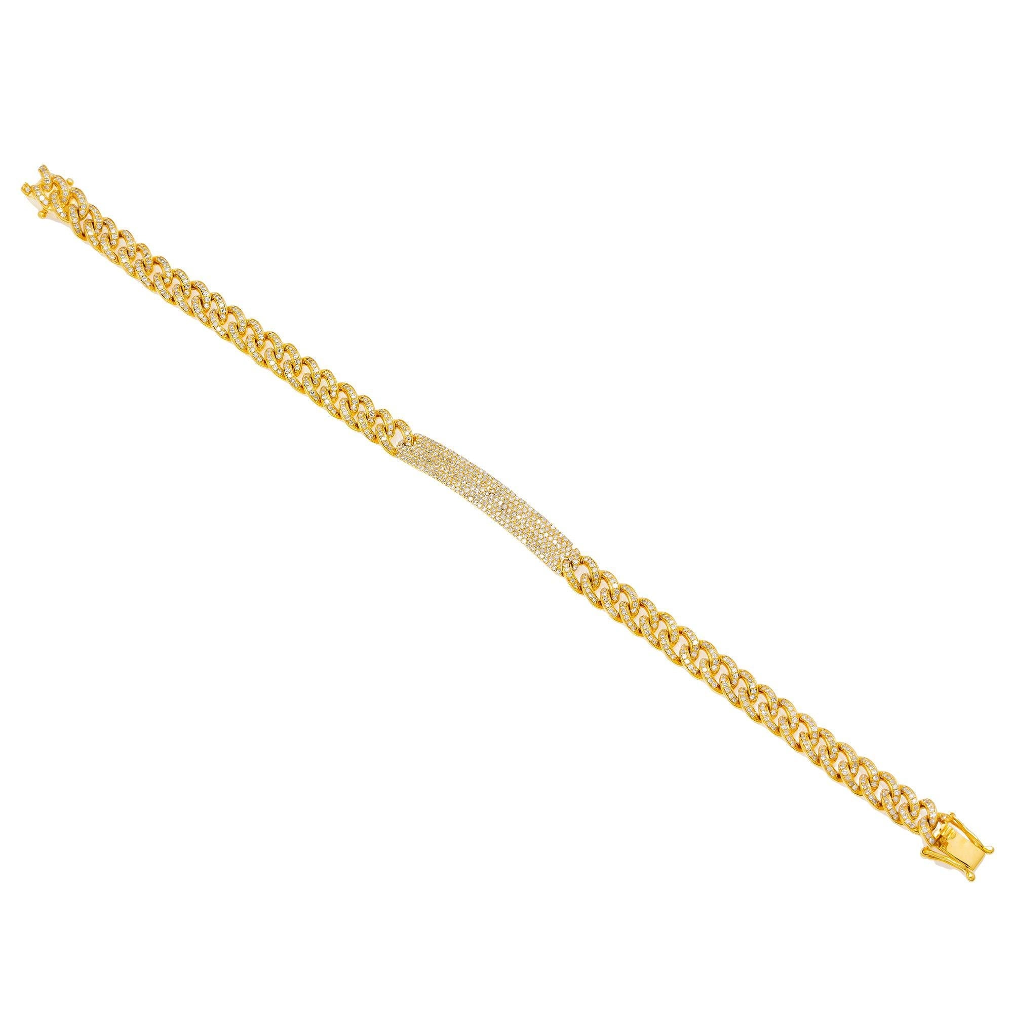 6MM MIAMI CUBAN BRACELET 2.15 CT WITH DIAMONDS