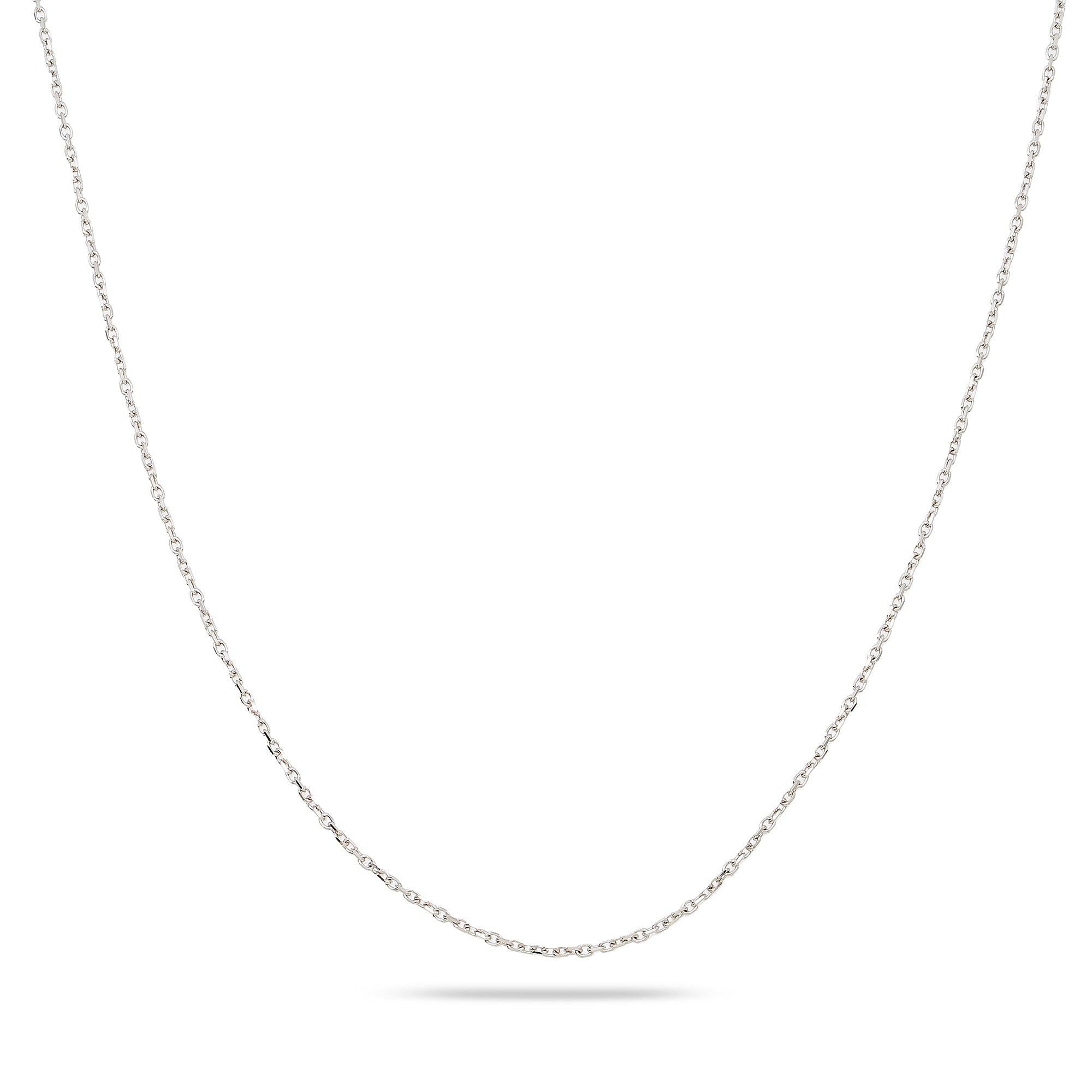 14k White Gold 2mm Fancy Chain Box Available In Sizes 18"-26"