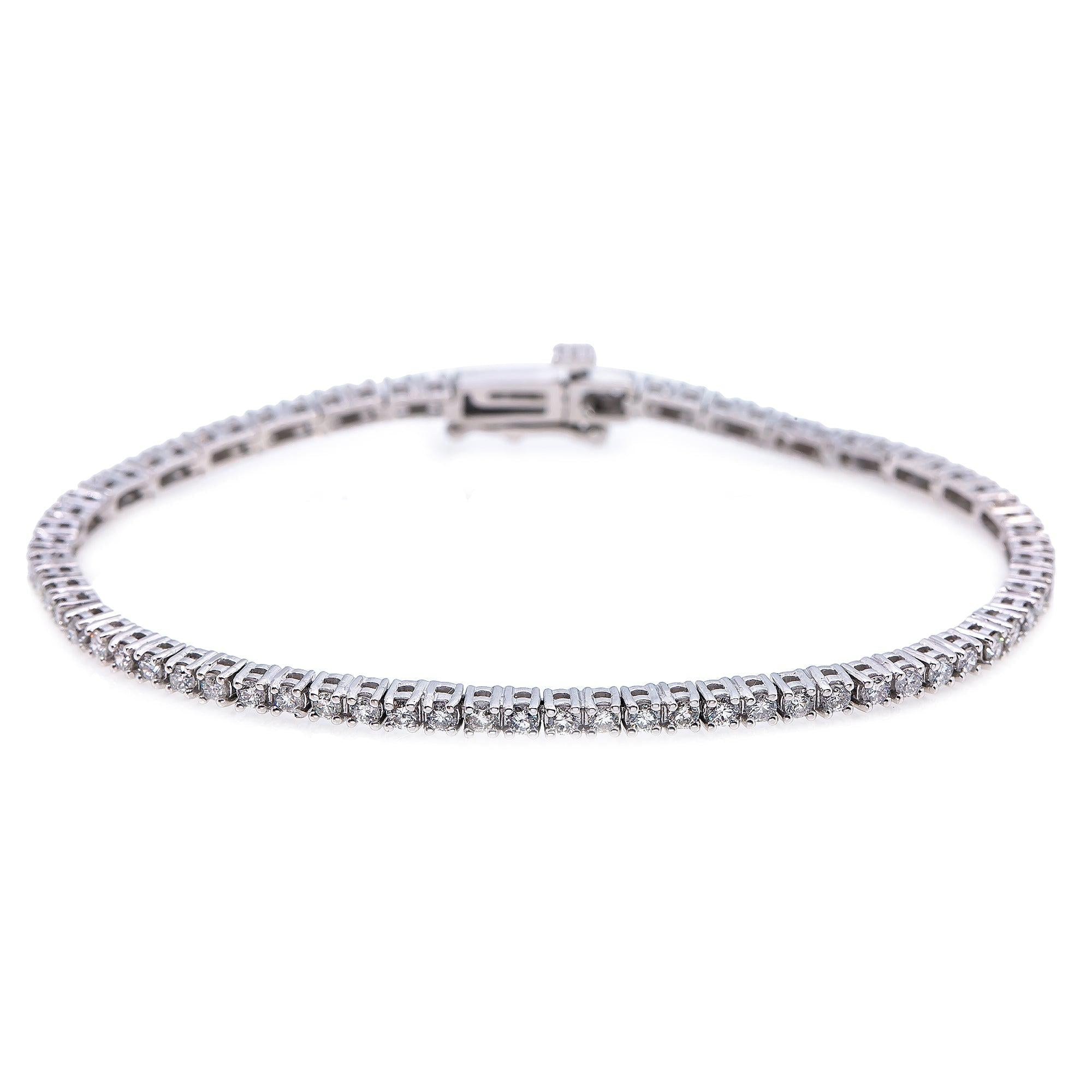 14K GOLD TENNIS BRACELET 2.3 CT DIAMONDS