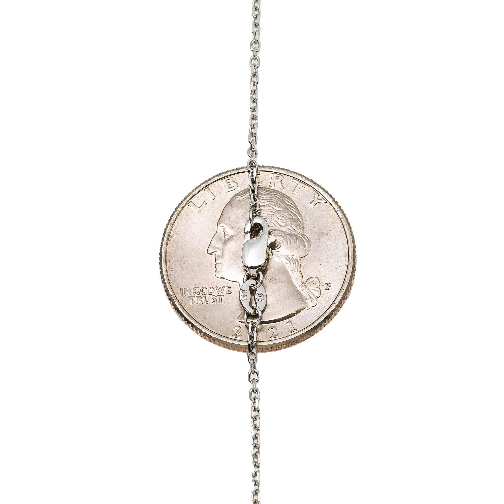 14k White Gold 2mm Fancy Chain Box Available In Sizes 18"-26"