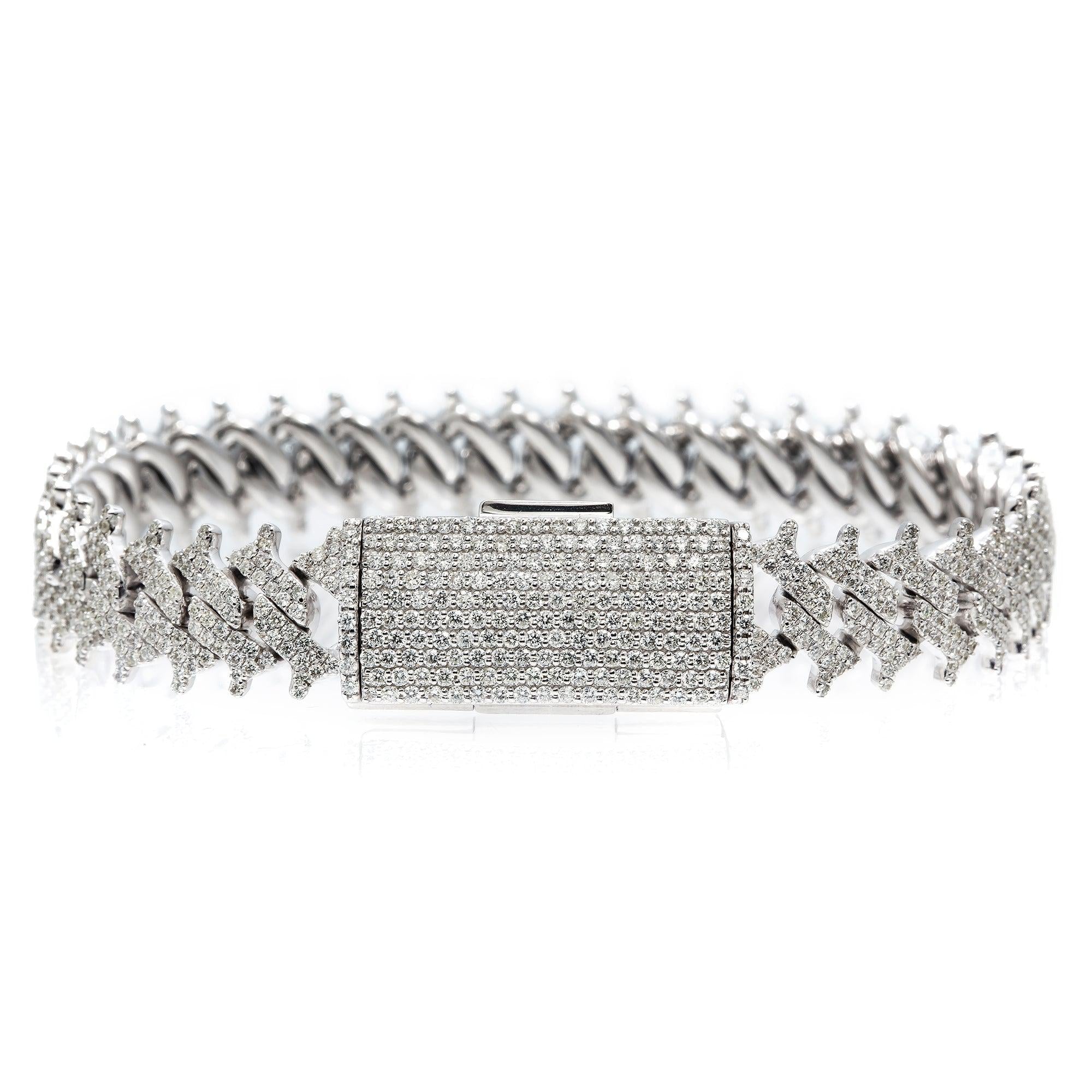 12MM MIAMI CUBAN BRACELET WITH DIAMONDS