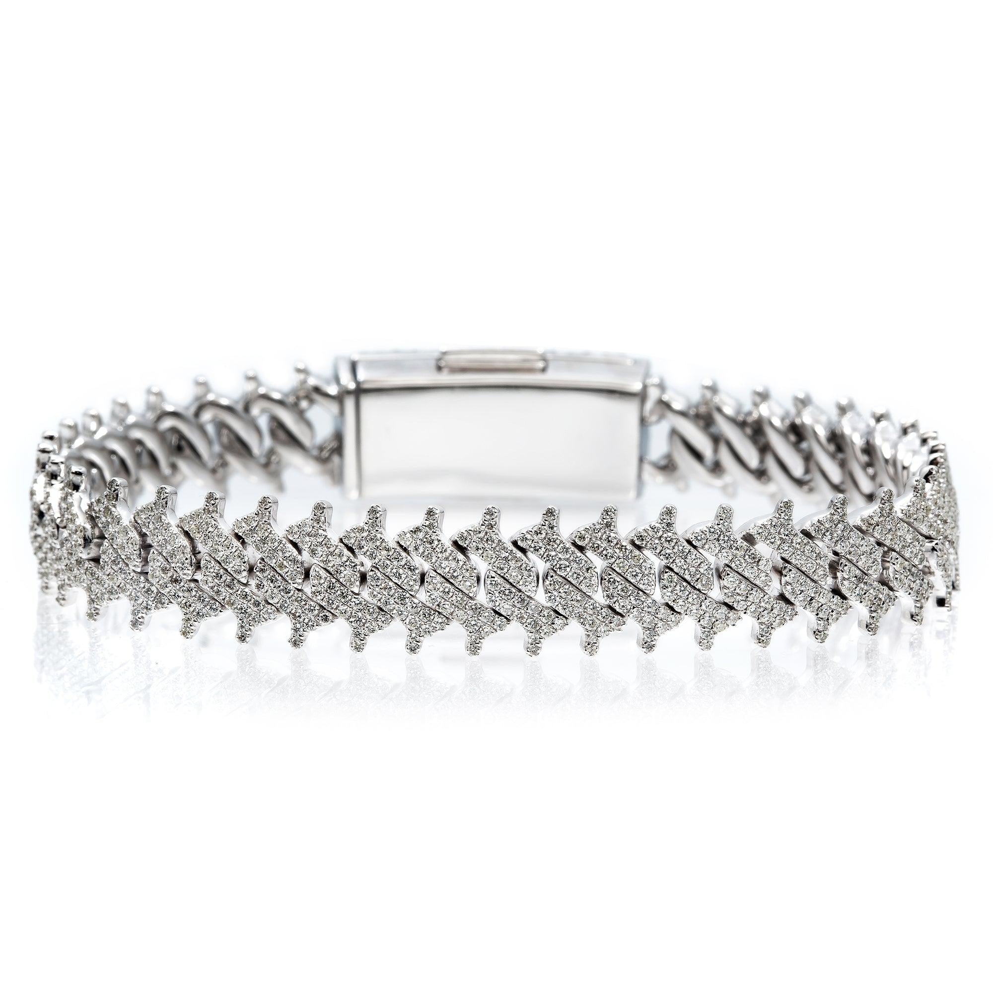 12MM MIAMI CUBAN BRACELET WITH DIAMONDS