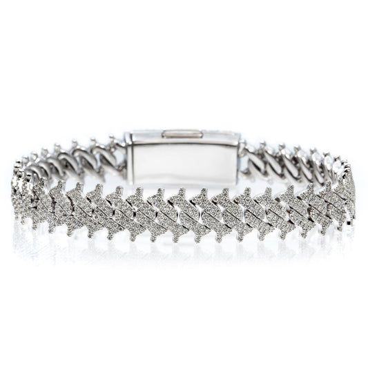 12MM MIAMI CUBAN BRACELET WITH DIAMONDS