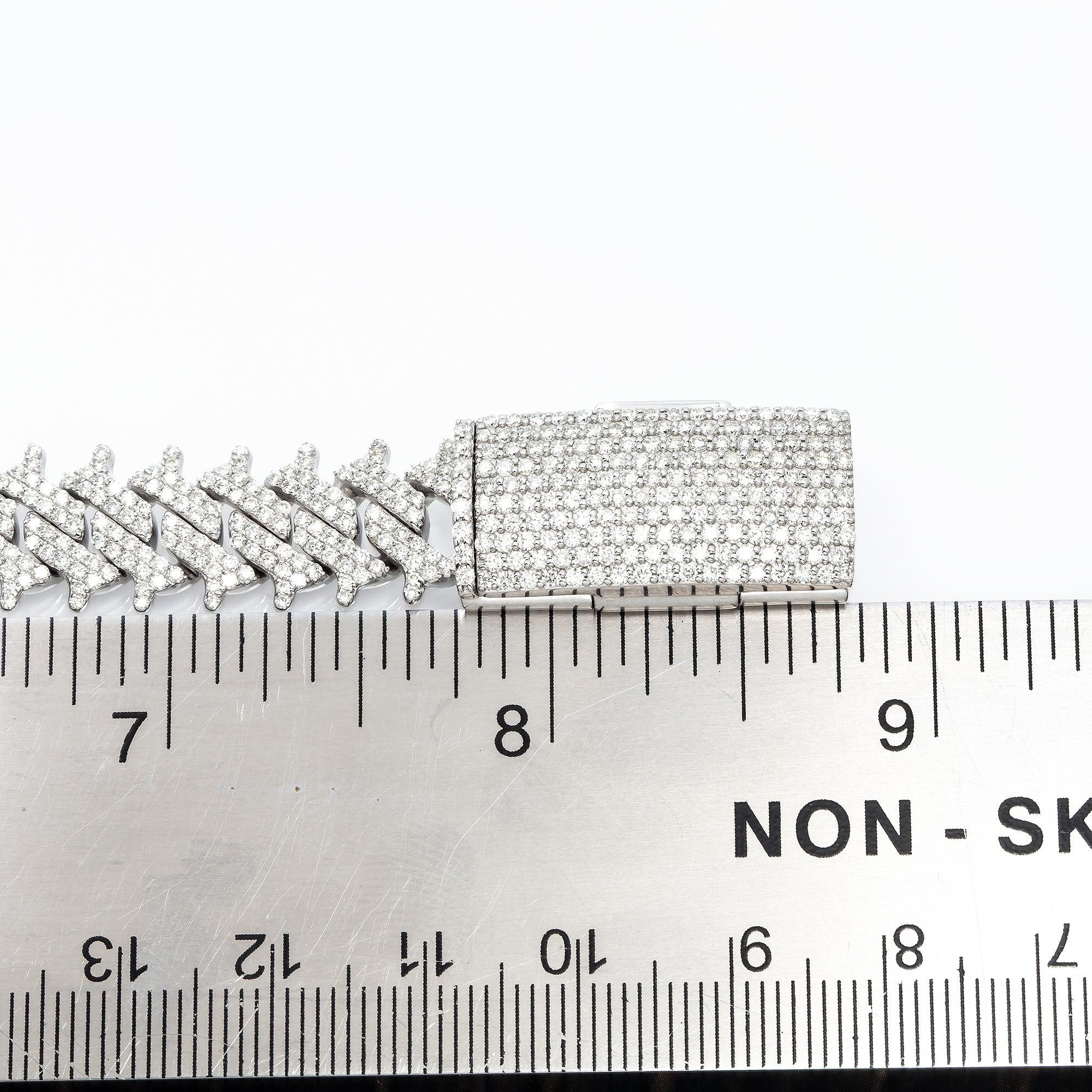 12MM MIAMI CUBAN BRACELET WITH DIAMONDS