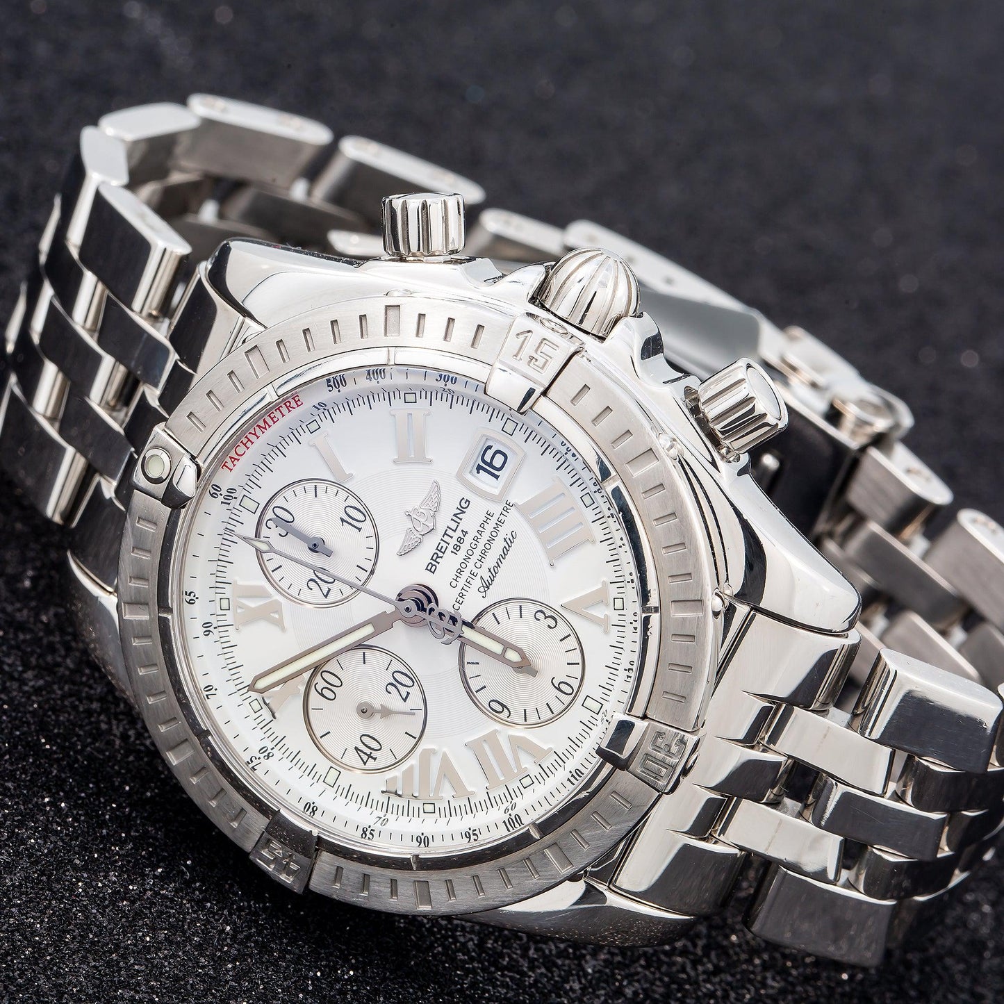 Breitling Chronomat Evolution A13356 44MM White Mother of pearl Dial With Stainless Steel Bracelet