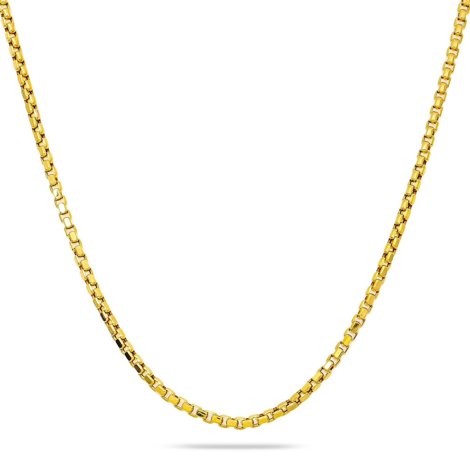 10K YELLOW GOLD 1.5MM HOLLOW BOX CHAIN