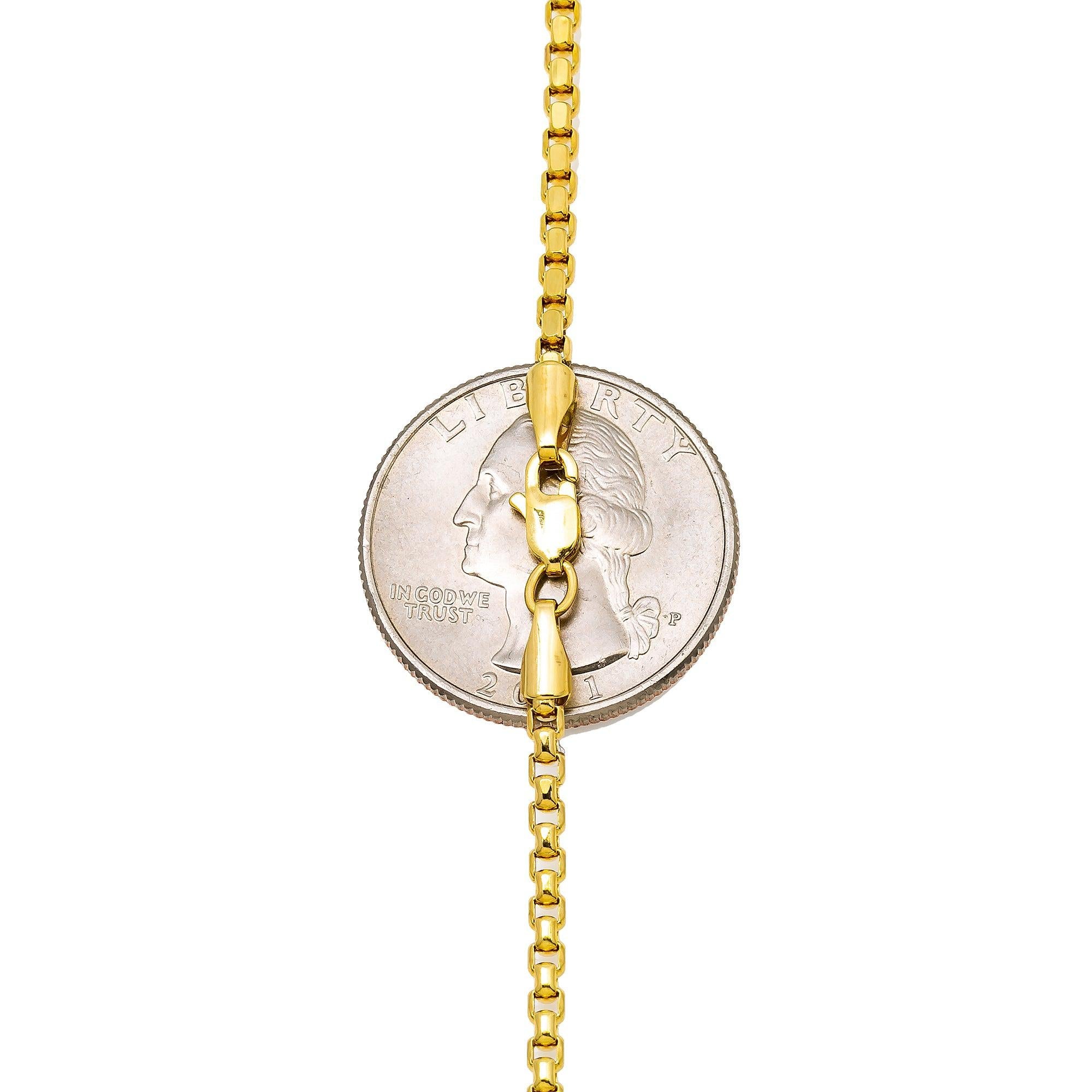 10K YELLOW GOLD 1.5MM HOLLOW BOX CHAIN