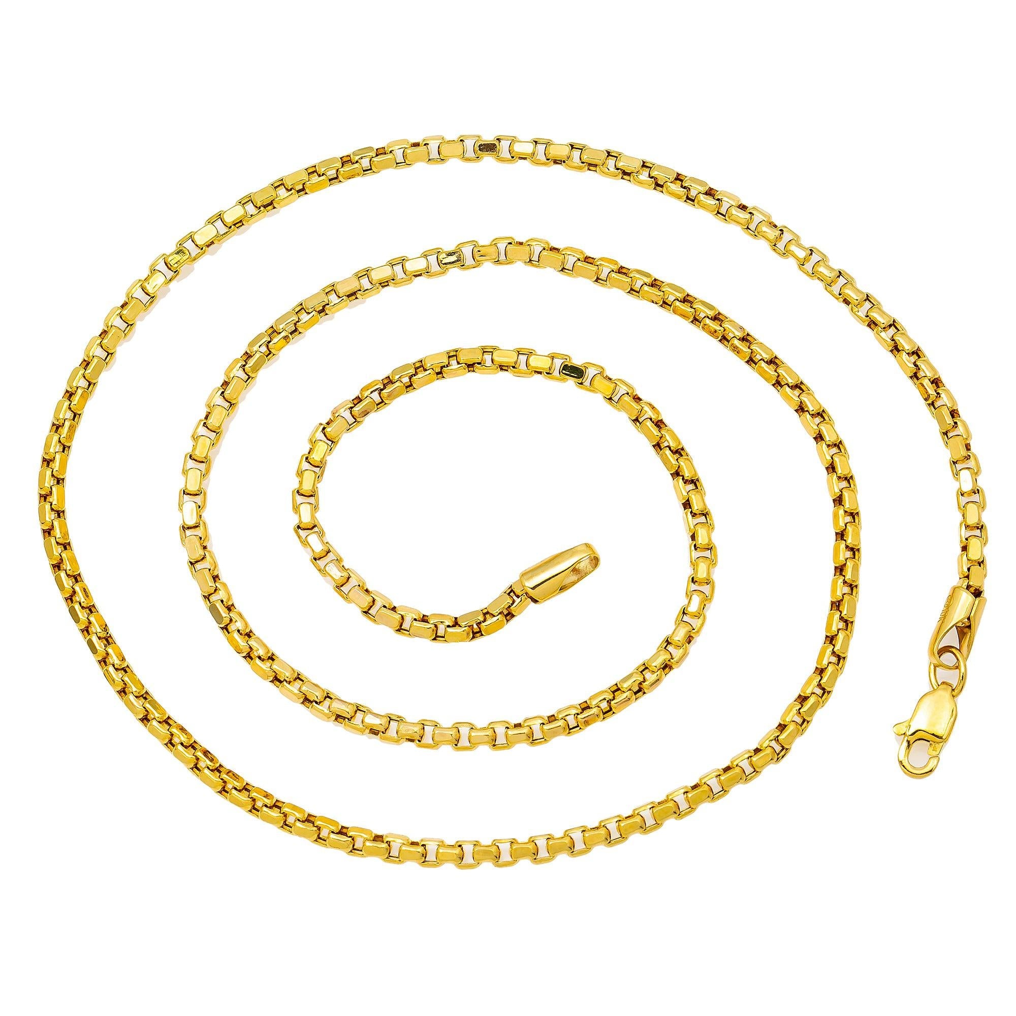 10K YELLOW GOLD 1.5MM HOLLOW BOX CHAIN