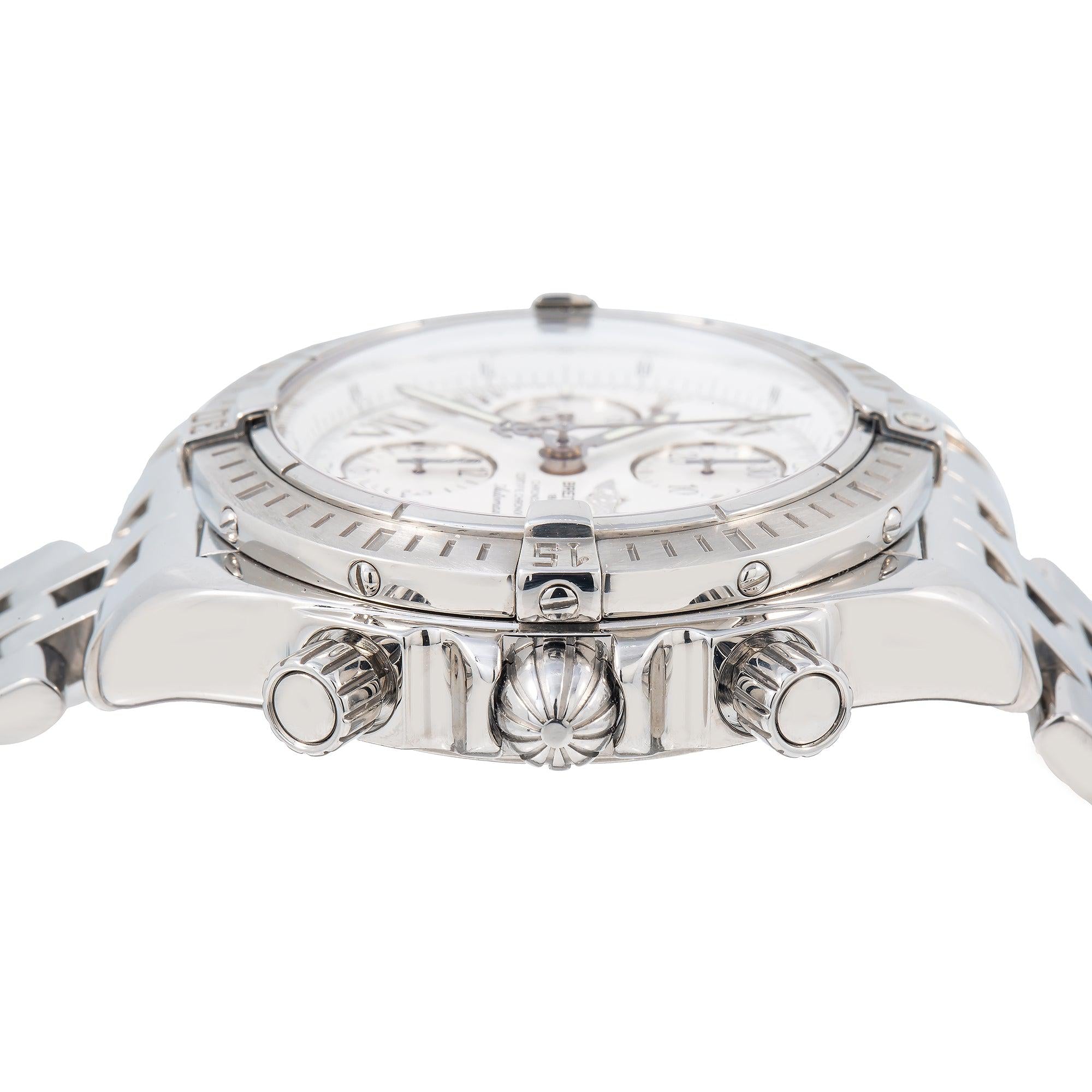 Breitling Chronomat Evolution A13356 44MM White Mother of pearl Dial With Stainless Steel Bracelet