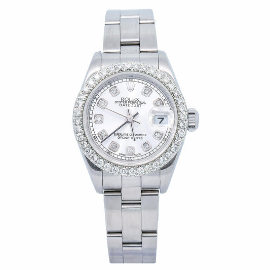Rolex Datejust 26MM White Diamond Dial With Stainless Steel Oyster Bracelet