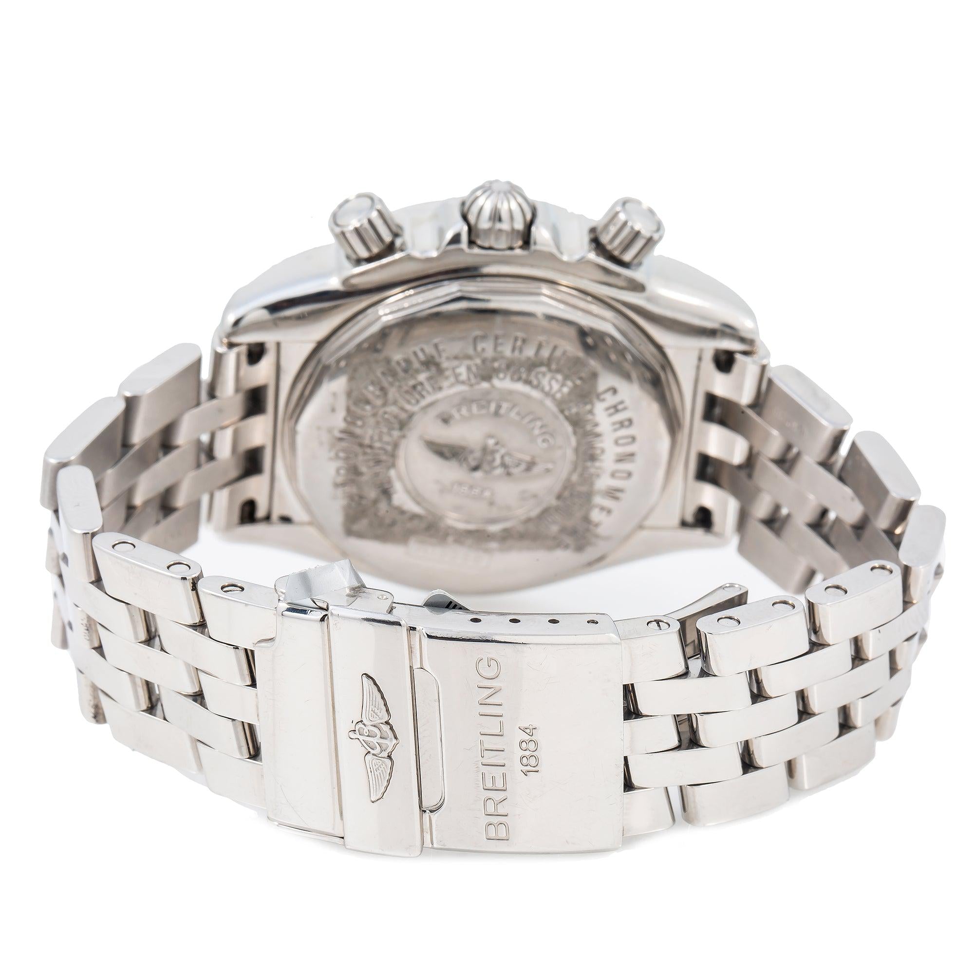 Breitling Chronomat Evolution A13356 44MM White Mother of pearl Dial With Stainless Steel Bracelet