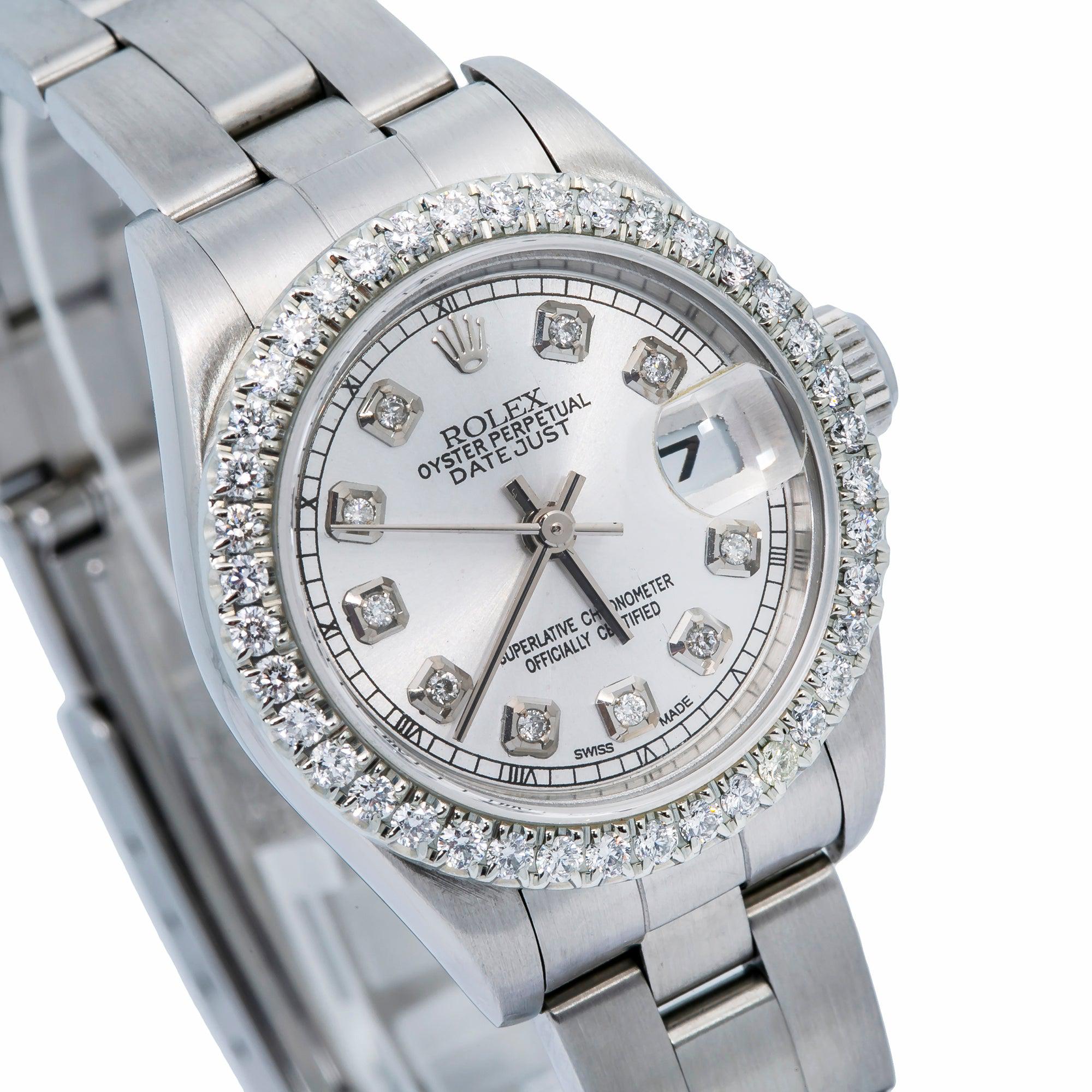 Rolex Datejust 26MM White Diamond Dial With Stainless Steel Oyster Bracelet