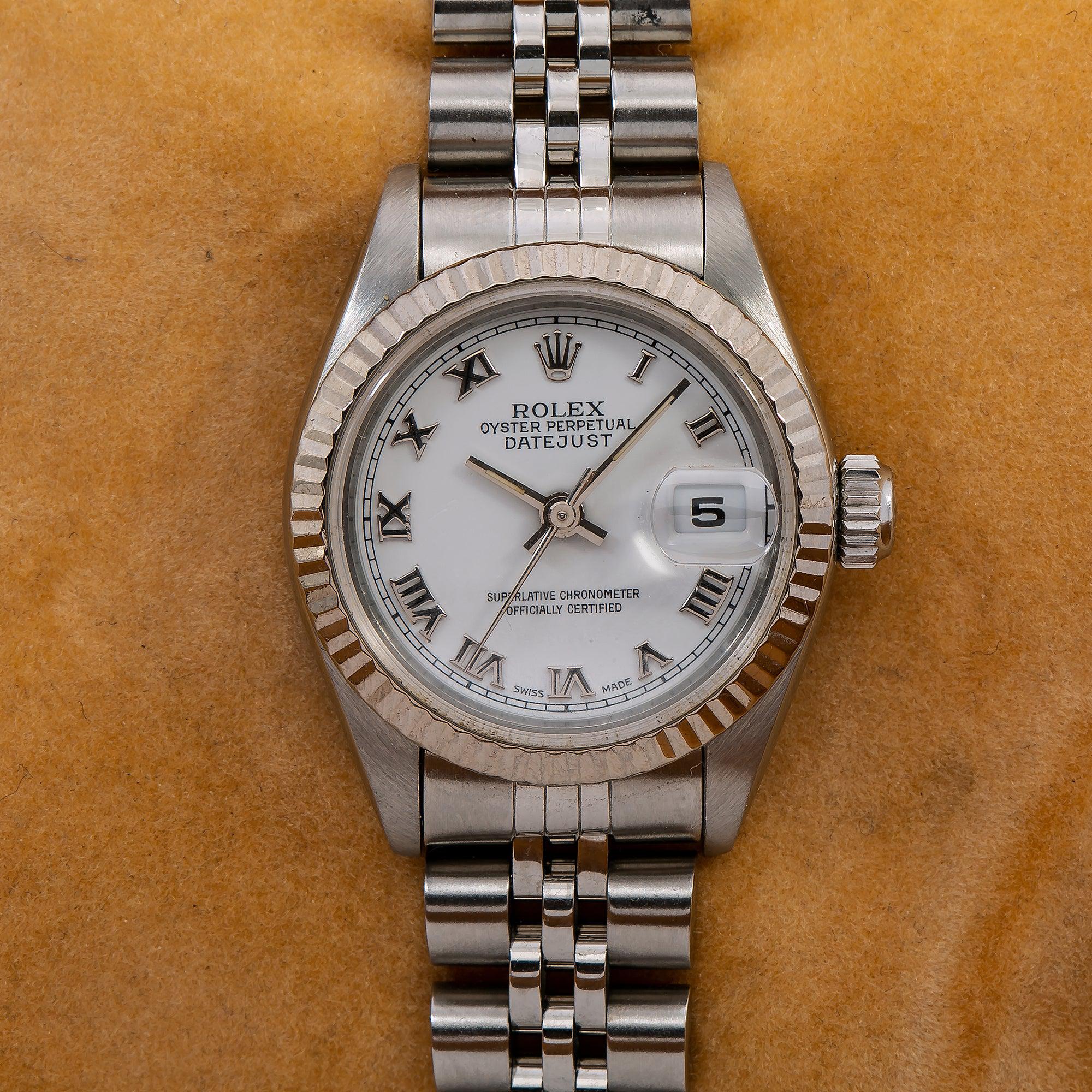Rolex Lady-Datejust 69174 26MM White Dial With Stainless Steel Jubilee Bracelet