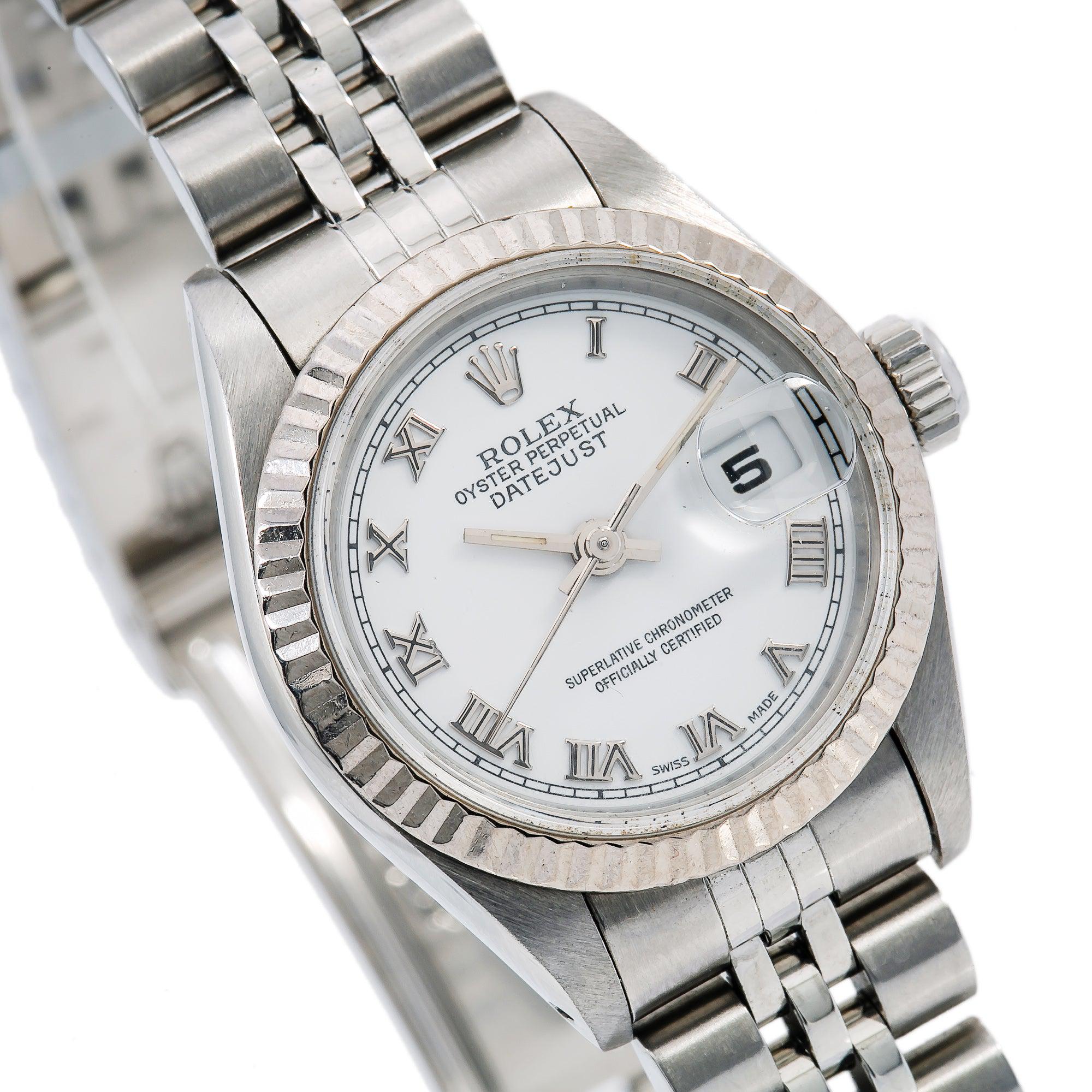 Rolex Lady-Datejust 69174 26MM White Dial With Stainless Steel Jubilee Bracelet