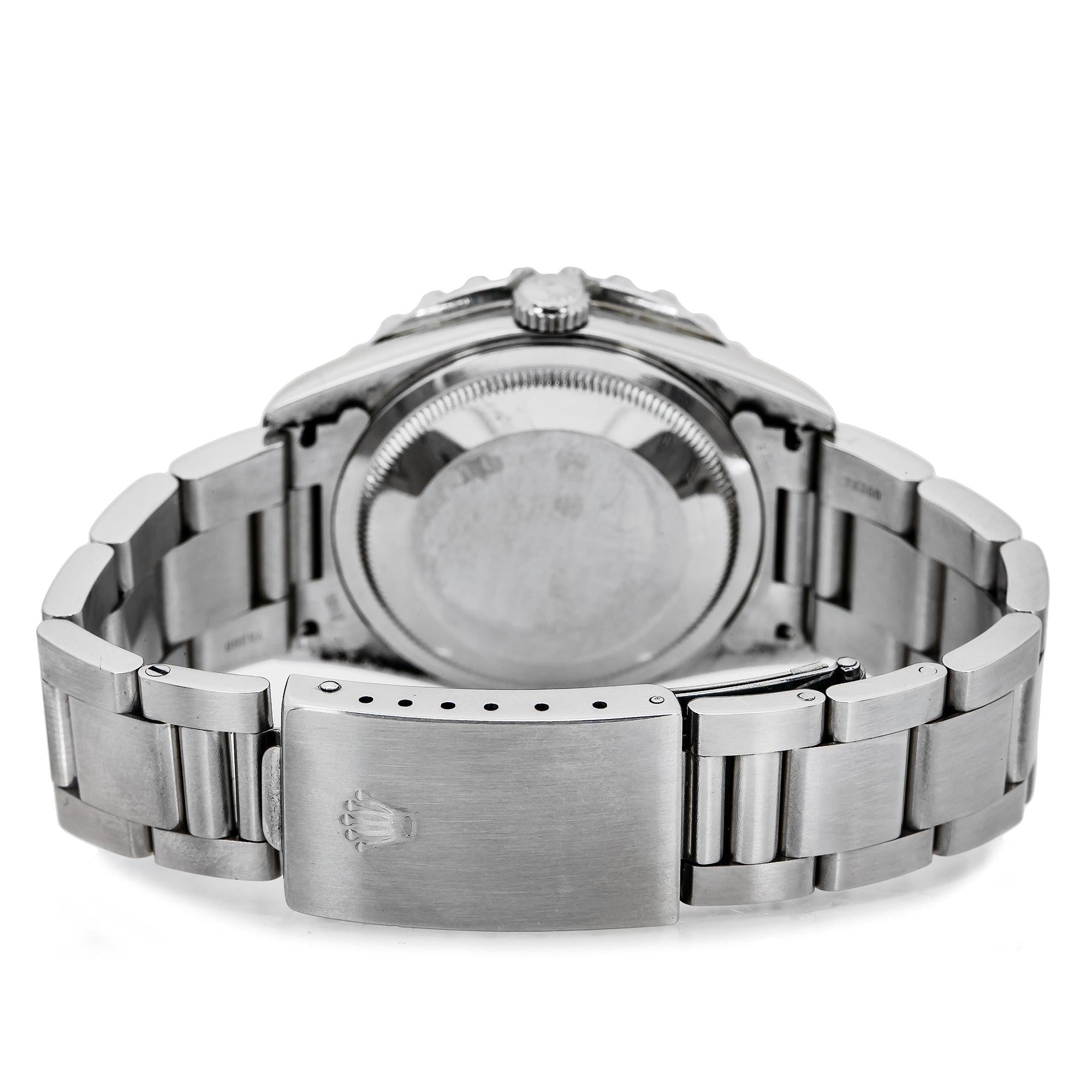 Rolex Datejust 16200 36MM Black Diamond Dial With Stainless Steel Oyster Bracelet