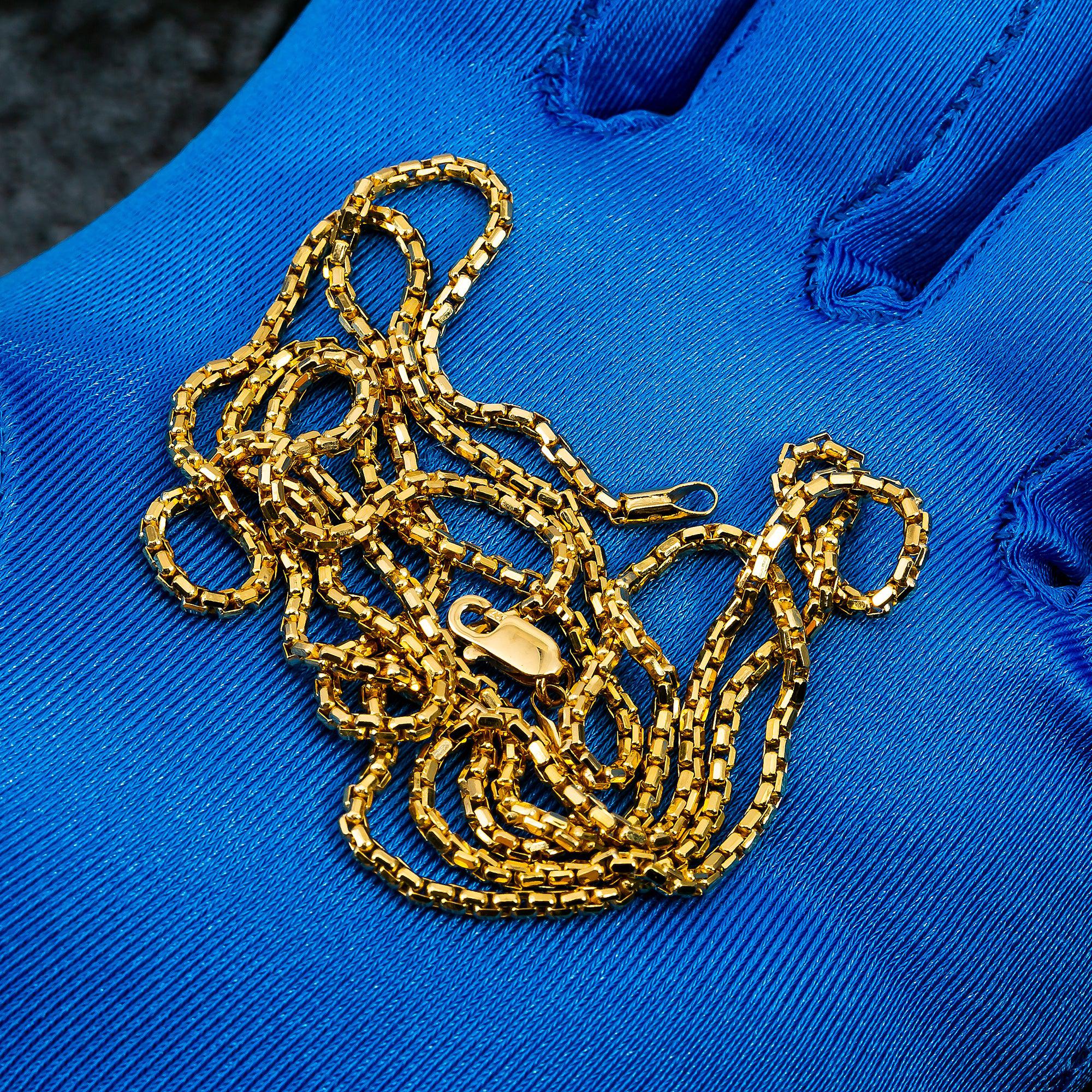 10k Yellow Gold 2.3mm Hollow Box Chain Available In Sizes 18"-28"