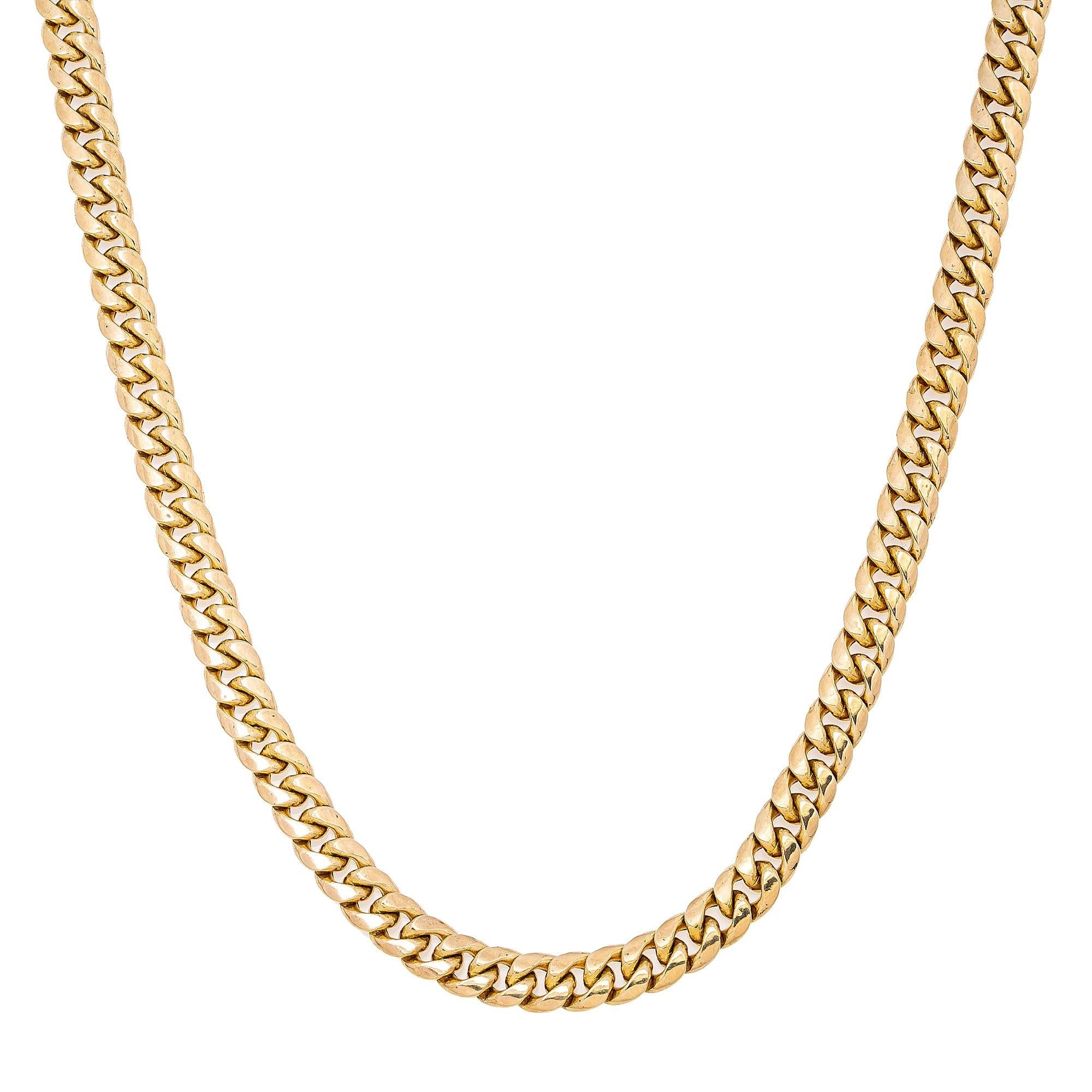 10k Yellow Gold 6mm Hollow Cuban Link Available In Sizes 18"-26"