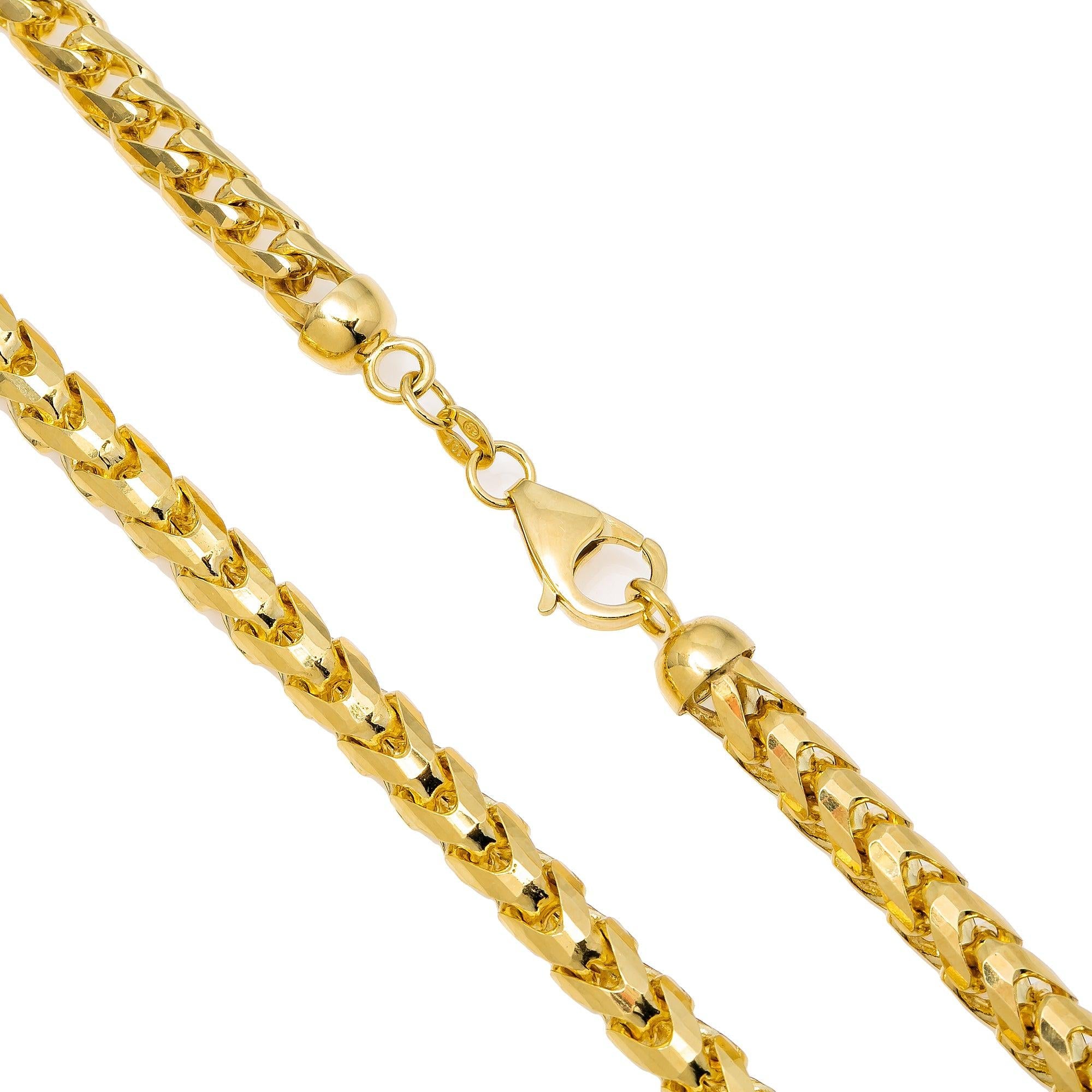 10k Yellow Gold 5mm Millennium Franco Chain Available In Sizes 18"-26"