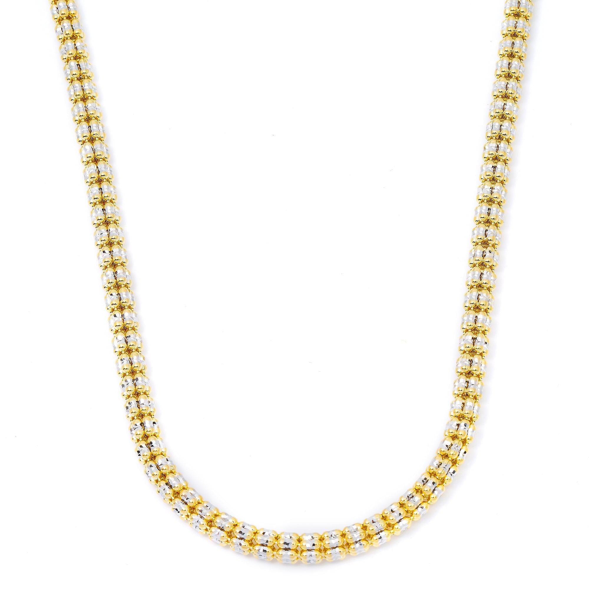 10K Yellow Gold 4mm Ice Chain Available In Sizes 18"-26"
