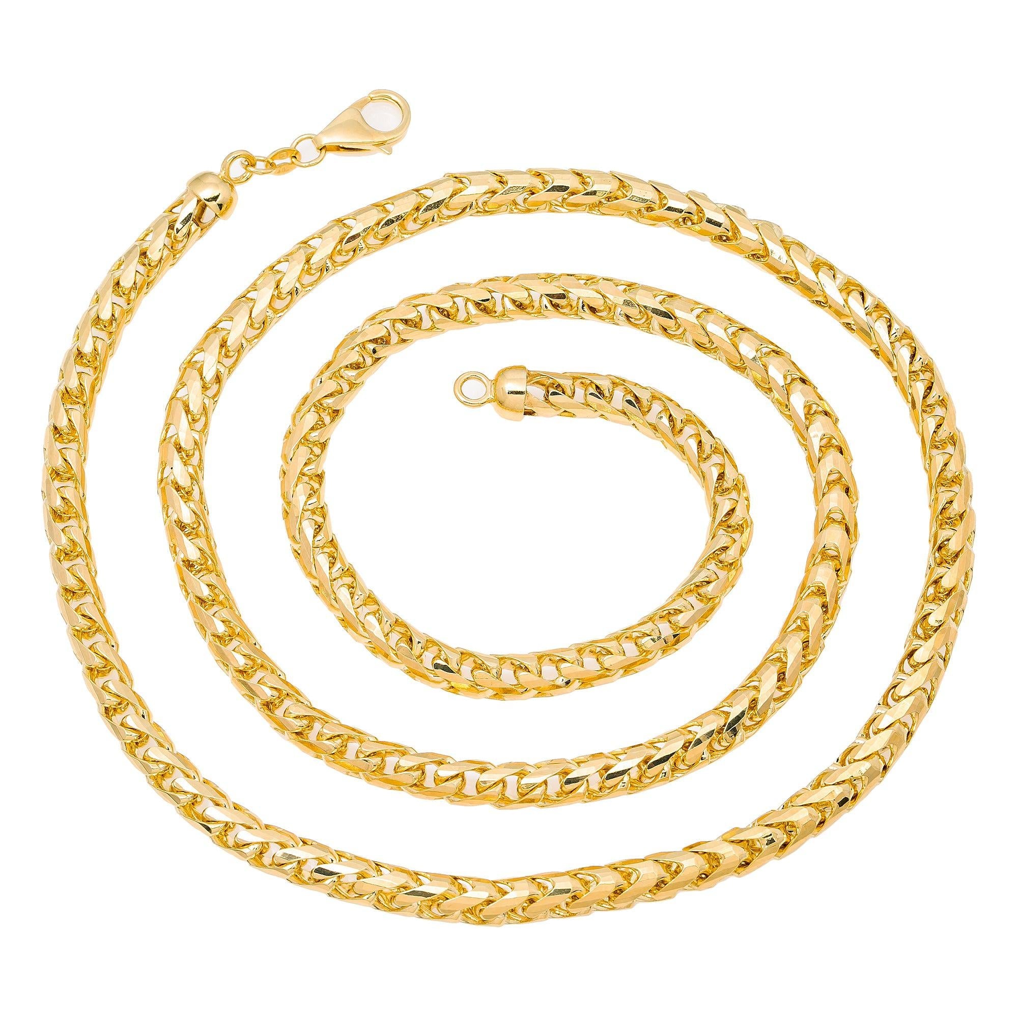 10k Yellow Gold 5mm Millennium Franco Chain Available In Sizes 18"-26"