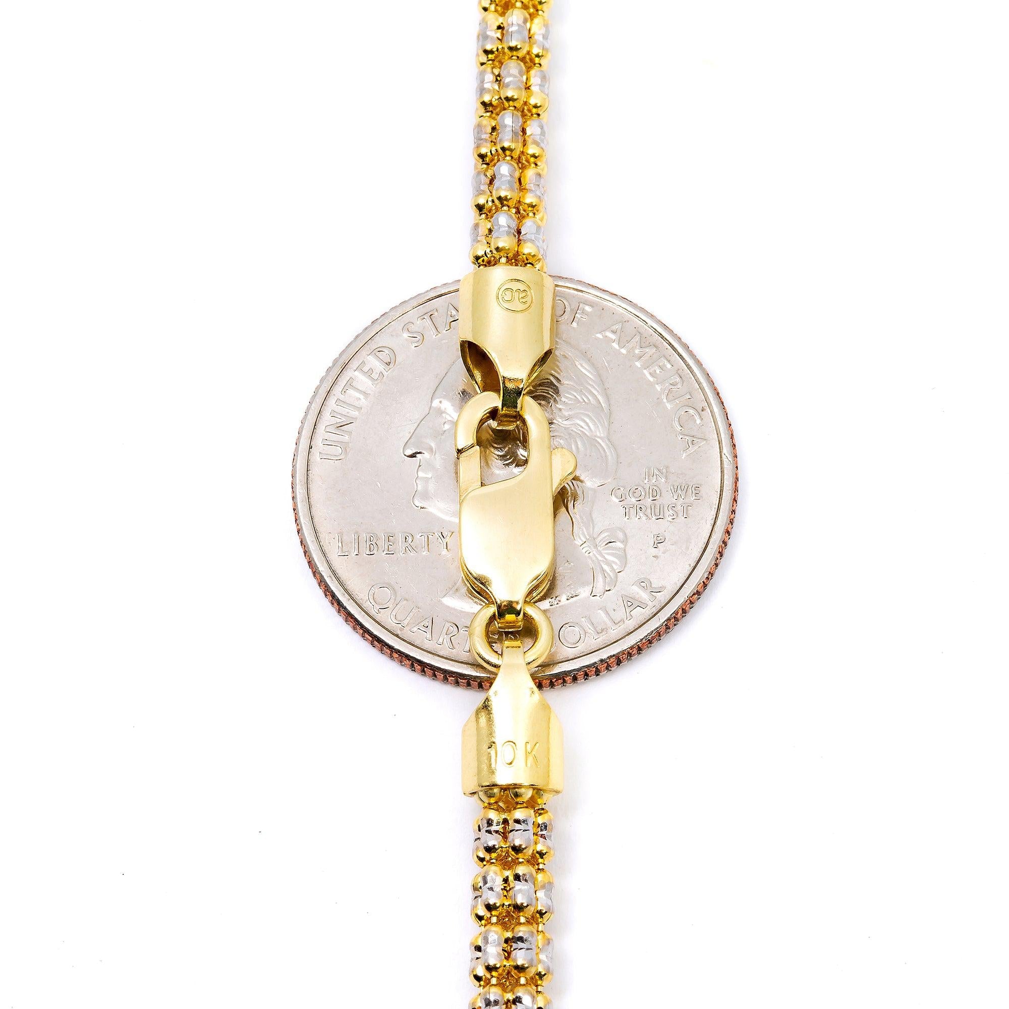 10K Yellow Gold 4mm Ice Chain Available In Sizes 18"-26"