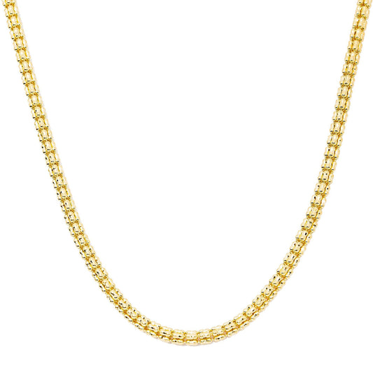 10K Yellow Gold 3.78mm Ice Chain Available In Sizes 18"-26"