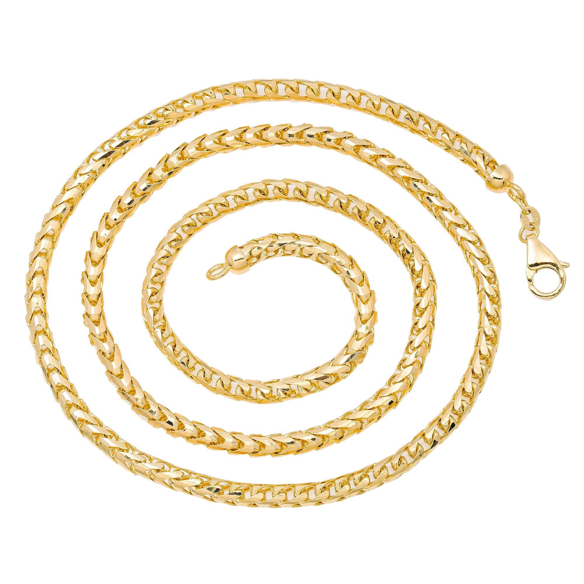 10k Yellow Gold 5mm Millennium Franco Chain Available In Sizes 18"-26"