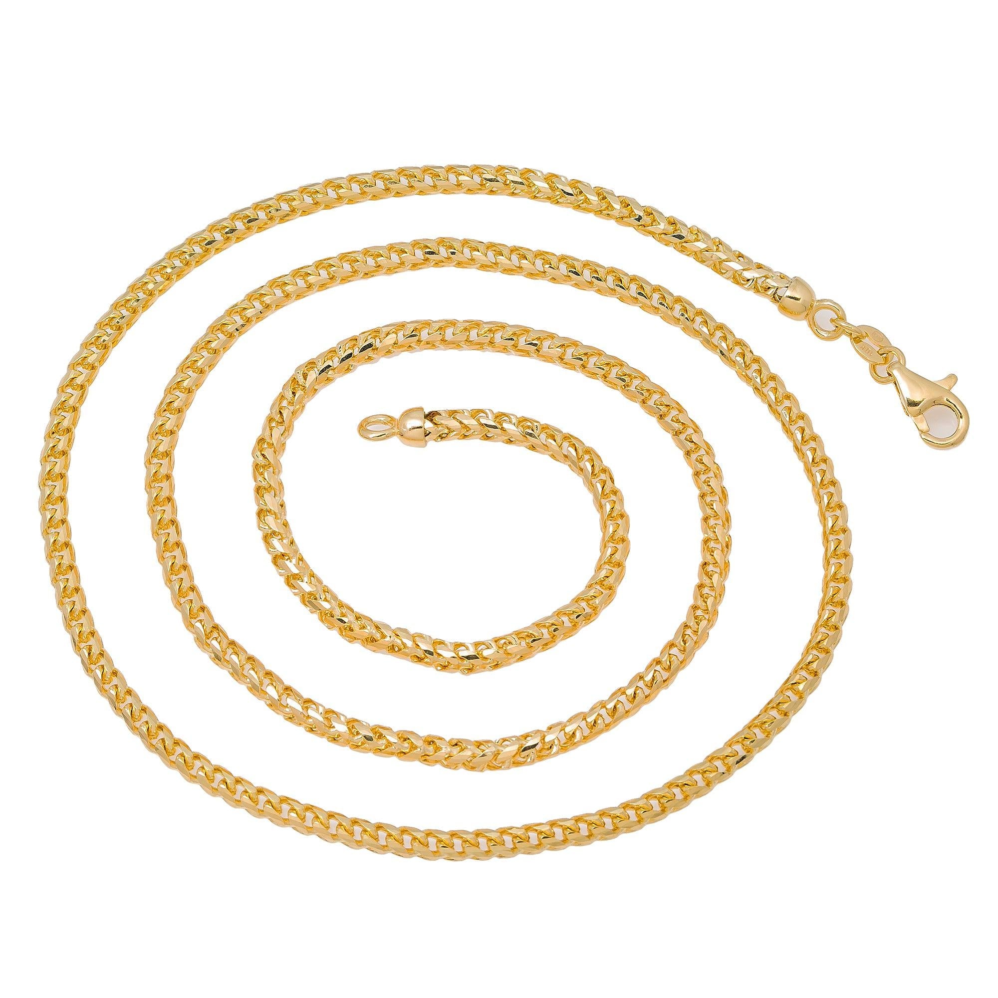 10k Yellow Gold 4mm Millennium Franco Chain Available In Sizes 18"-26"