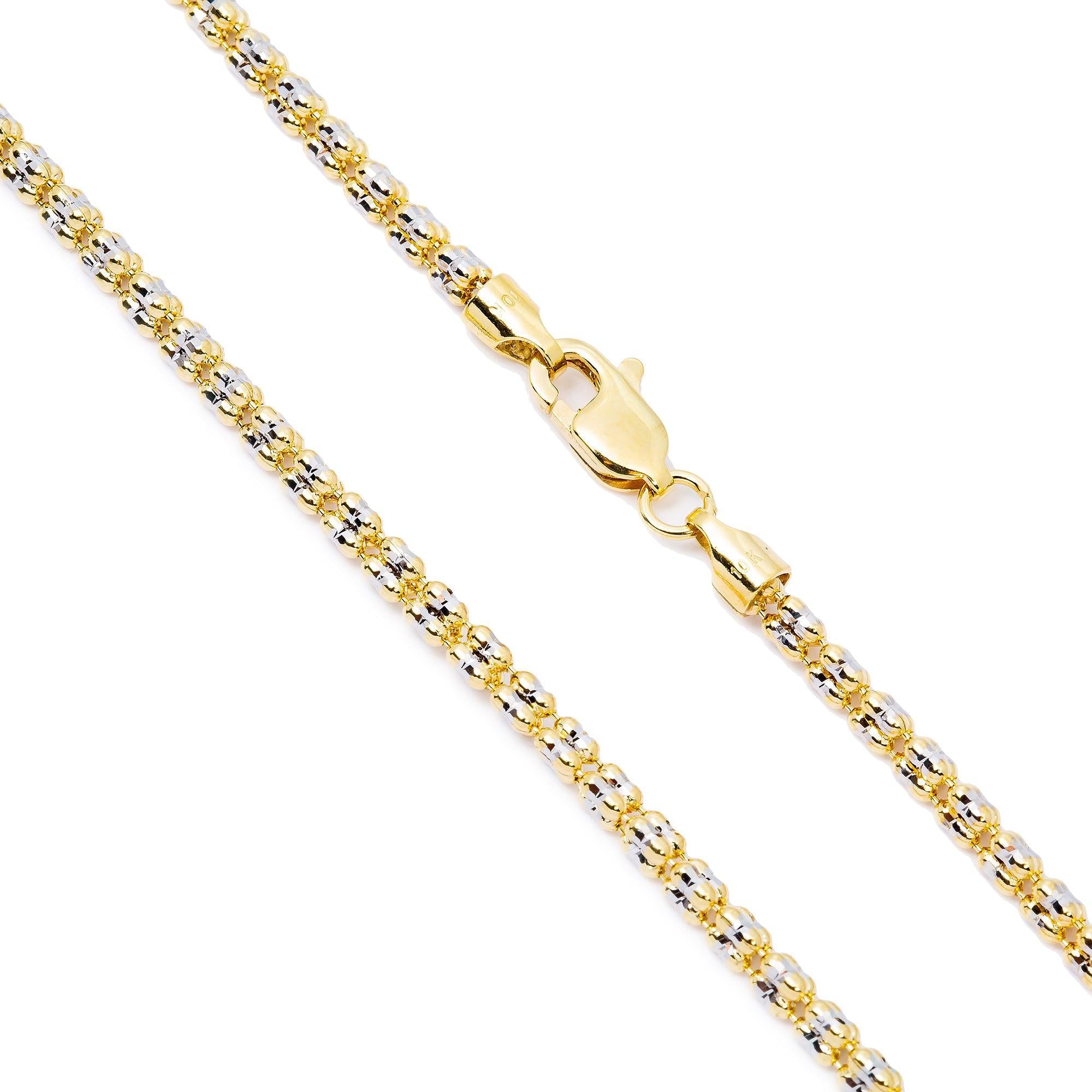10K Yellow Gold 2.38mm Ice Chain Available In Sizes 18"-26"