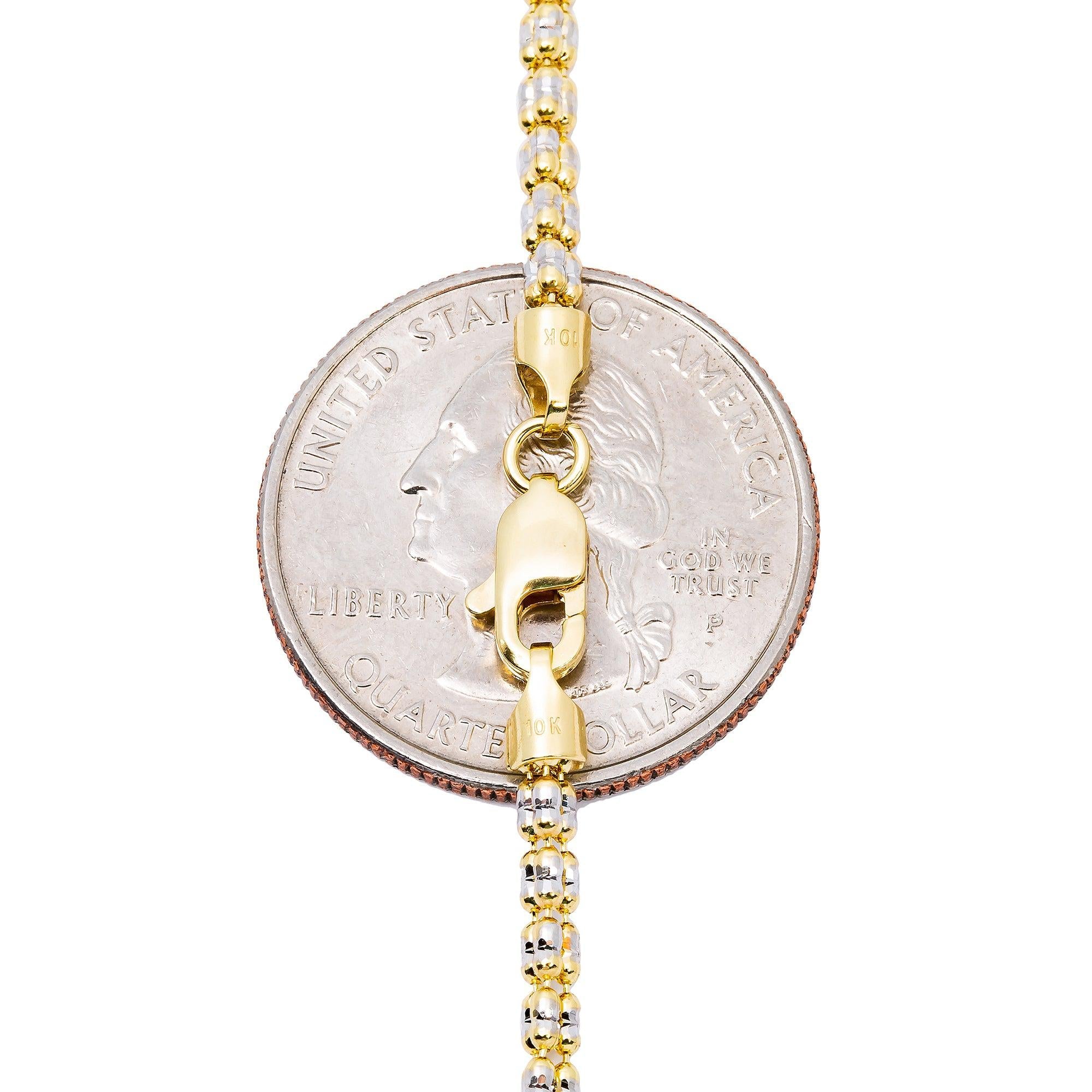 10K Yellow Gold 2.38mm Ice Chain Available In Sizes 18"-26"