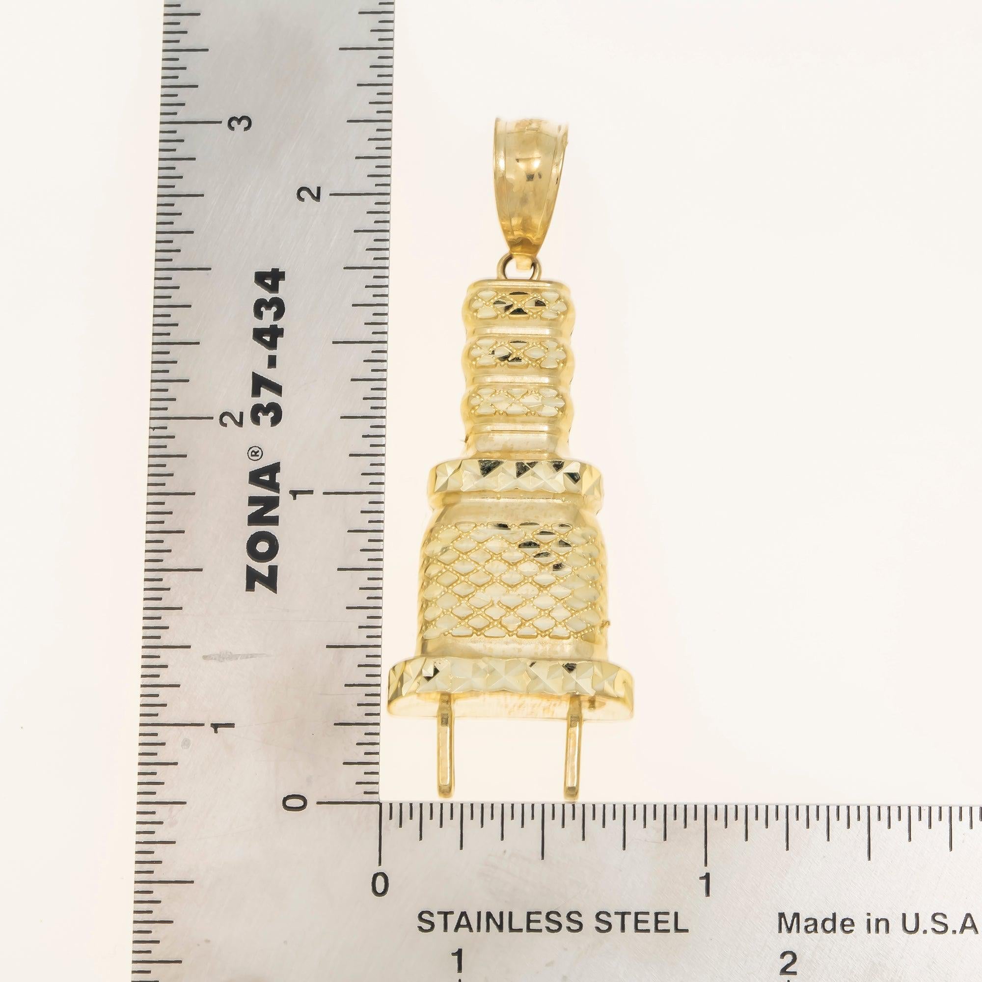 10K GOLD PLUG PENDANT 6.2G