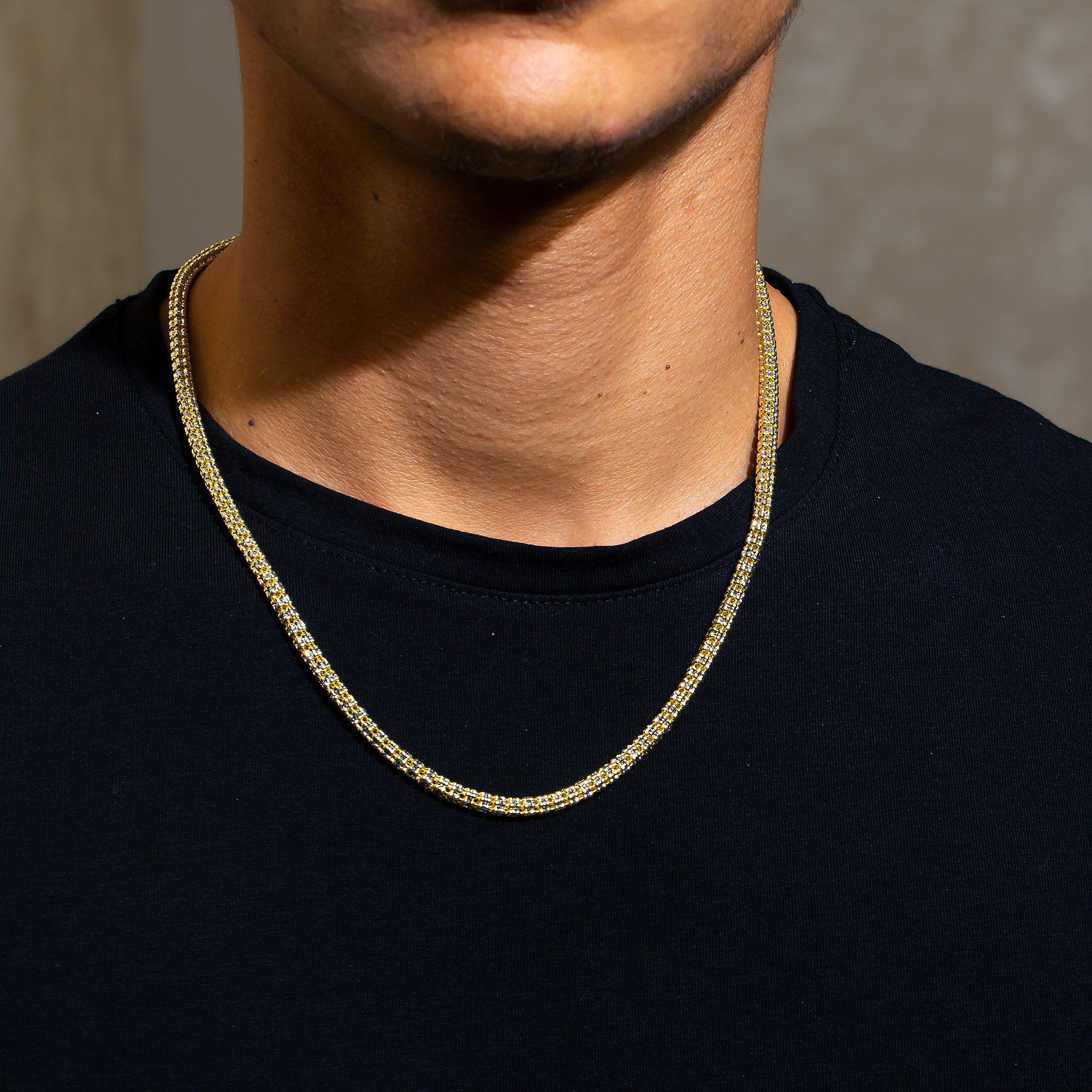 10K Yellow Gold 4mm Ice Chain Available In Sizes 18"-26"