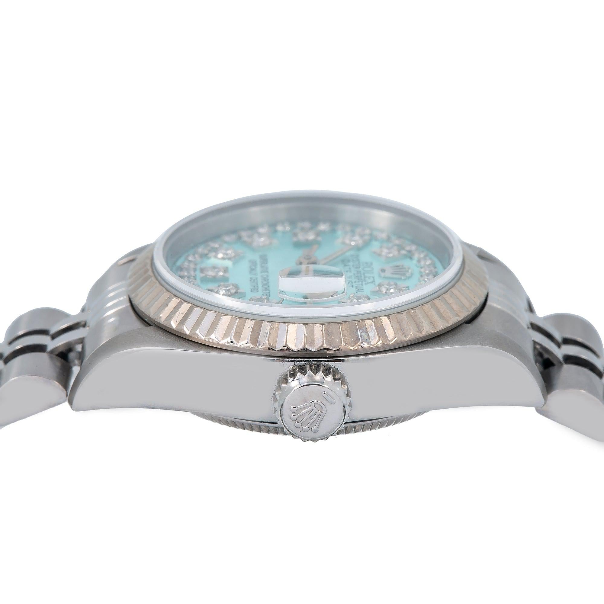 Rolex Lady-Datejust 26MM Blue Diamond Dial With Stainless Steel Bracelet