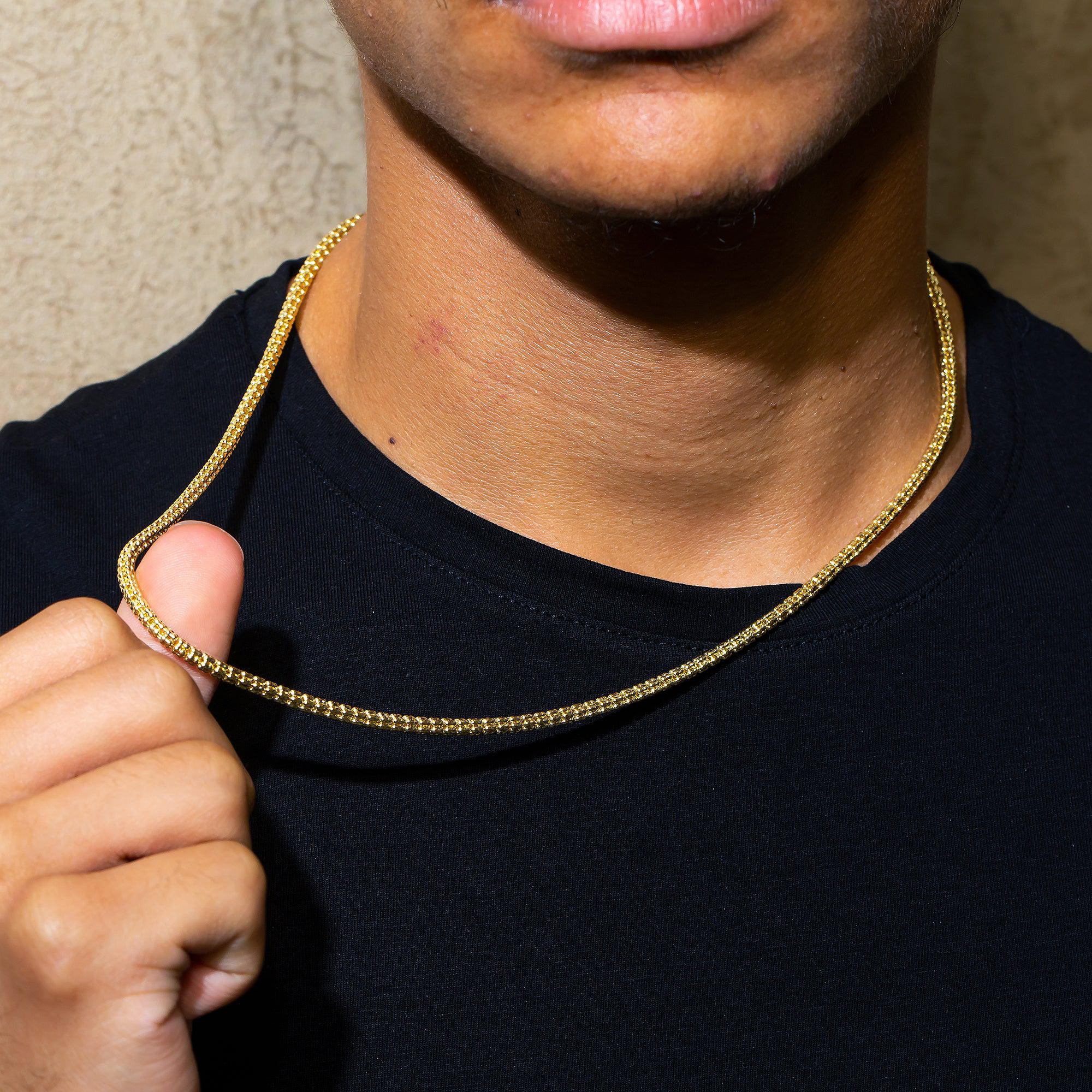 10K Yellow Gold 3.78mm Ice Chain Available In Sizes 18"-26"