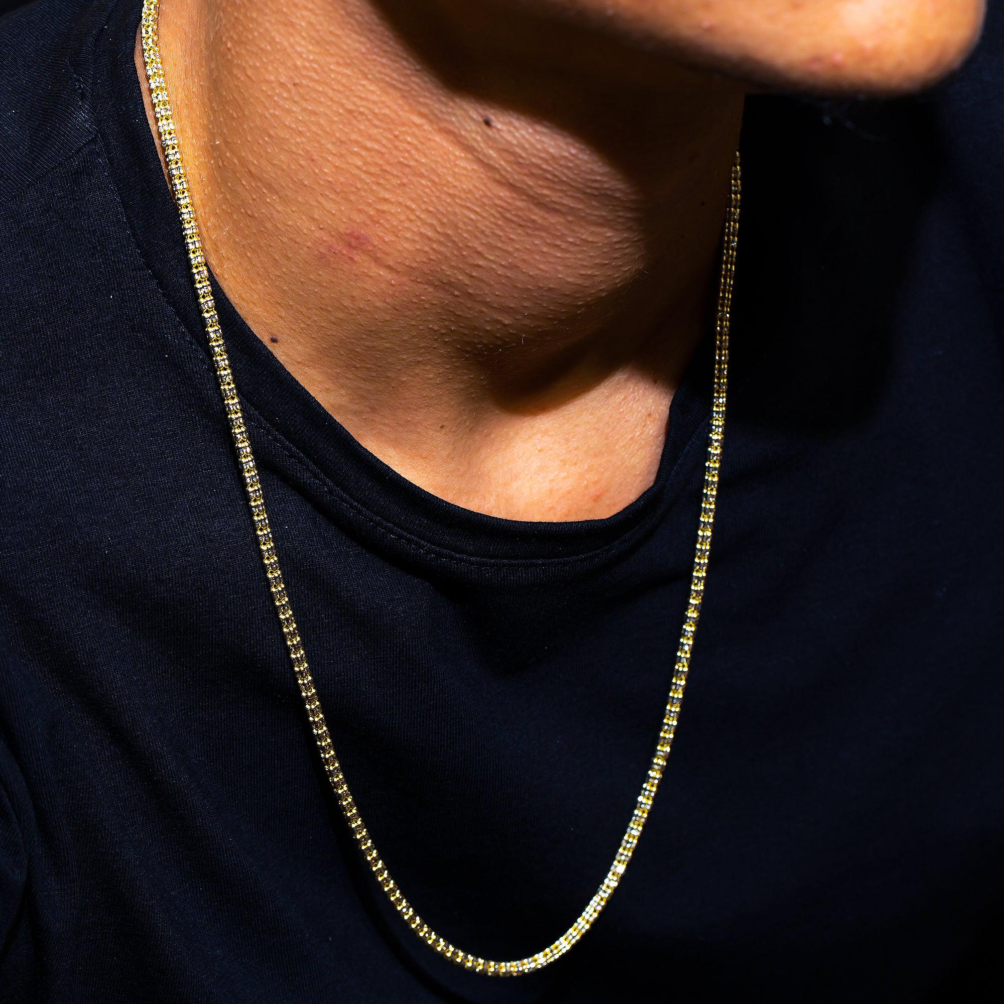 10K Yellow Gold  3.16mm Ice Chain Available In Sizes 18"-26"