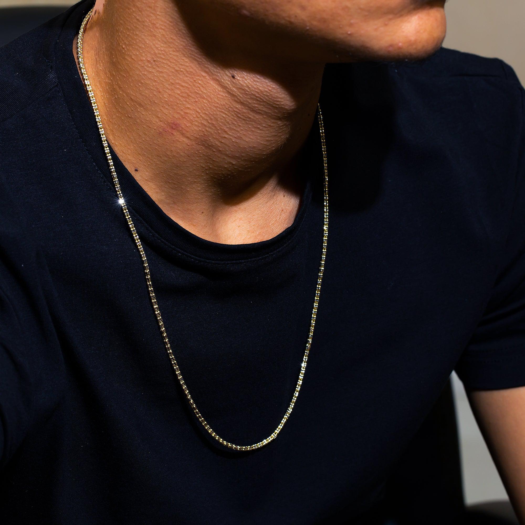 10K Yellow Gold 2.38mm Ice Chain Available In Sizes 18"-26"