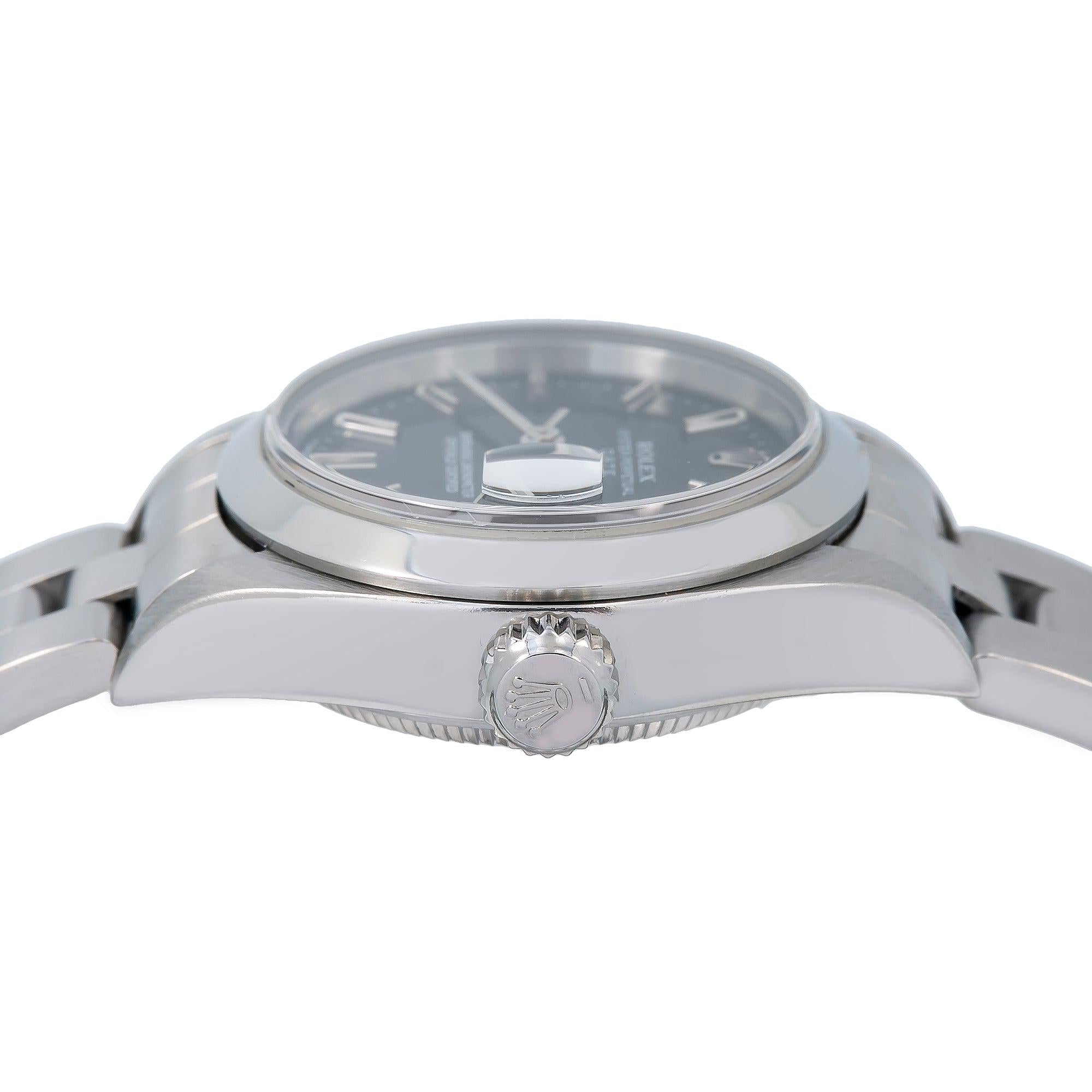 Rolex Oyster Perpetual Lady Date 69160 26MM Black Dial With Stainless Steel Oyster Bracelet