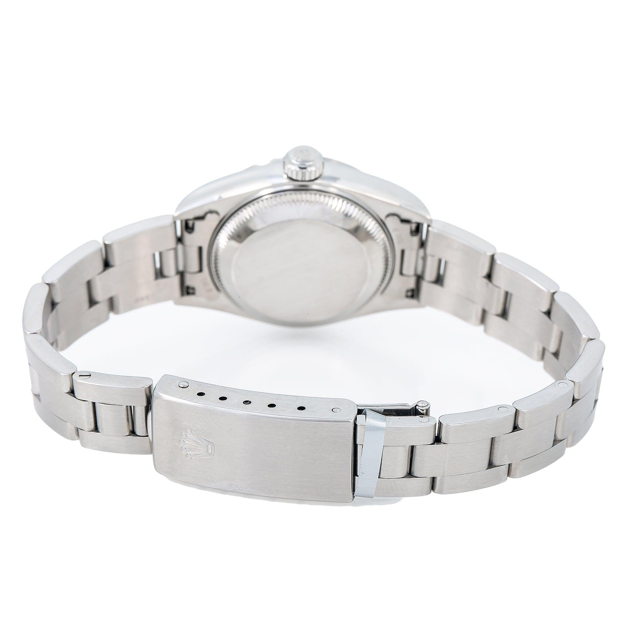 Rolex Oyster Perpetual Lady Date 69160 26MM Black Dial With Stainless Steel Oyster Bracelet