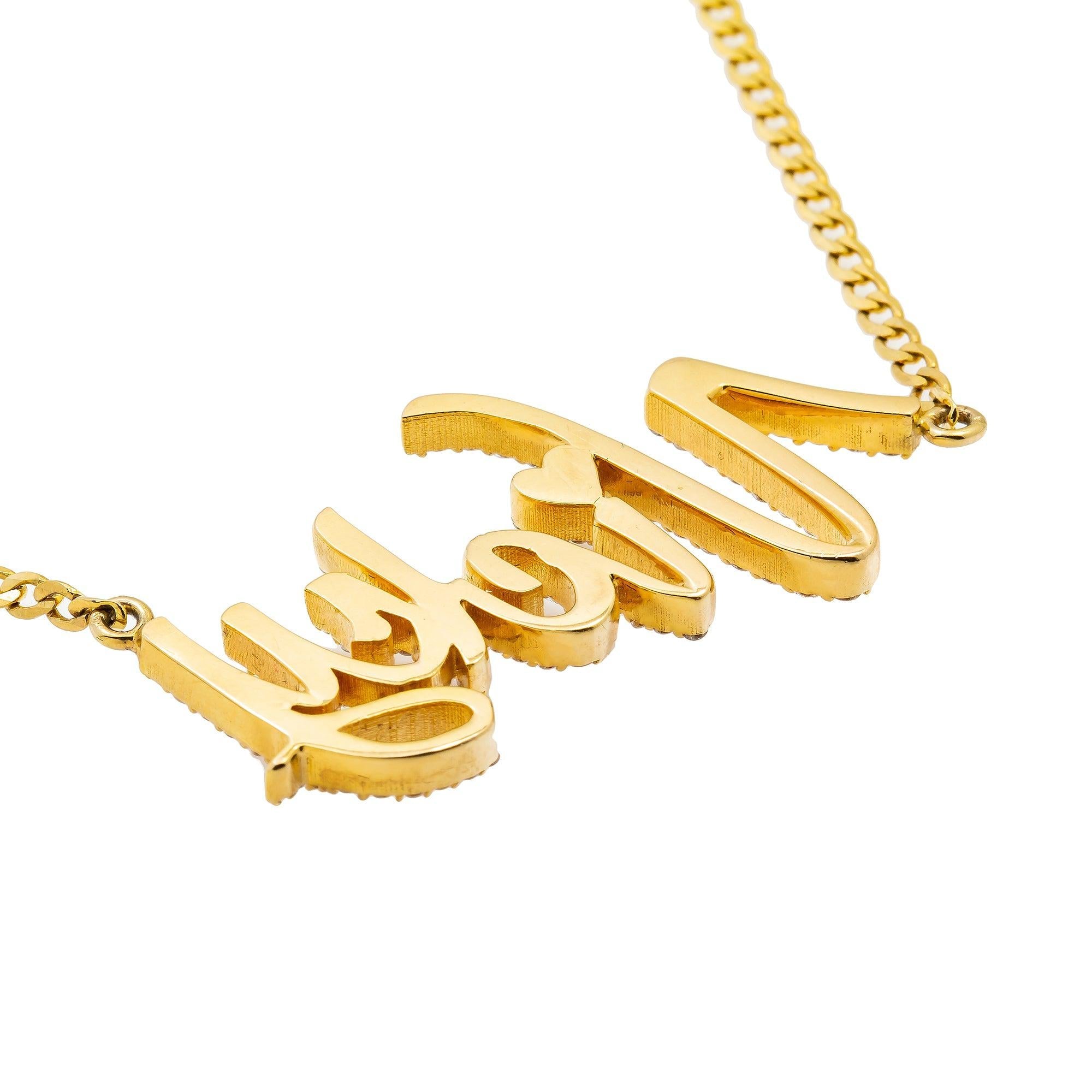 10K OR 14K GOLD UNISEX NAME PENDANT WITH DIAMONDS