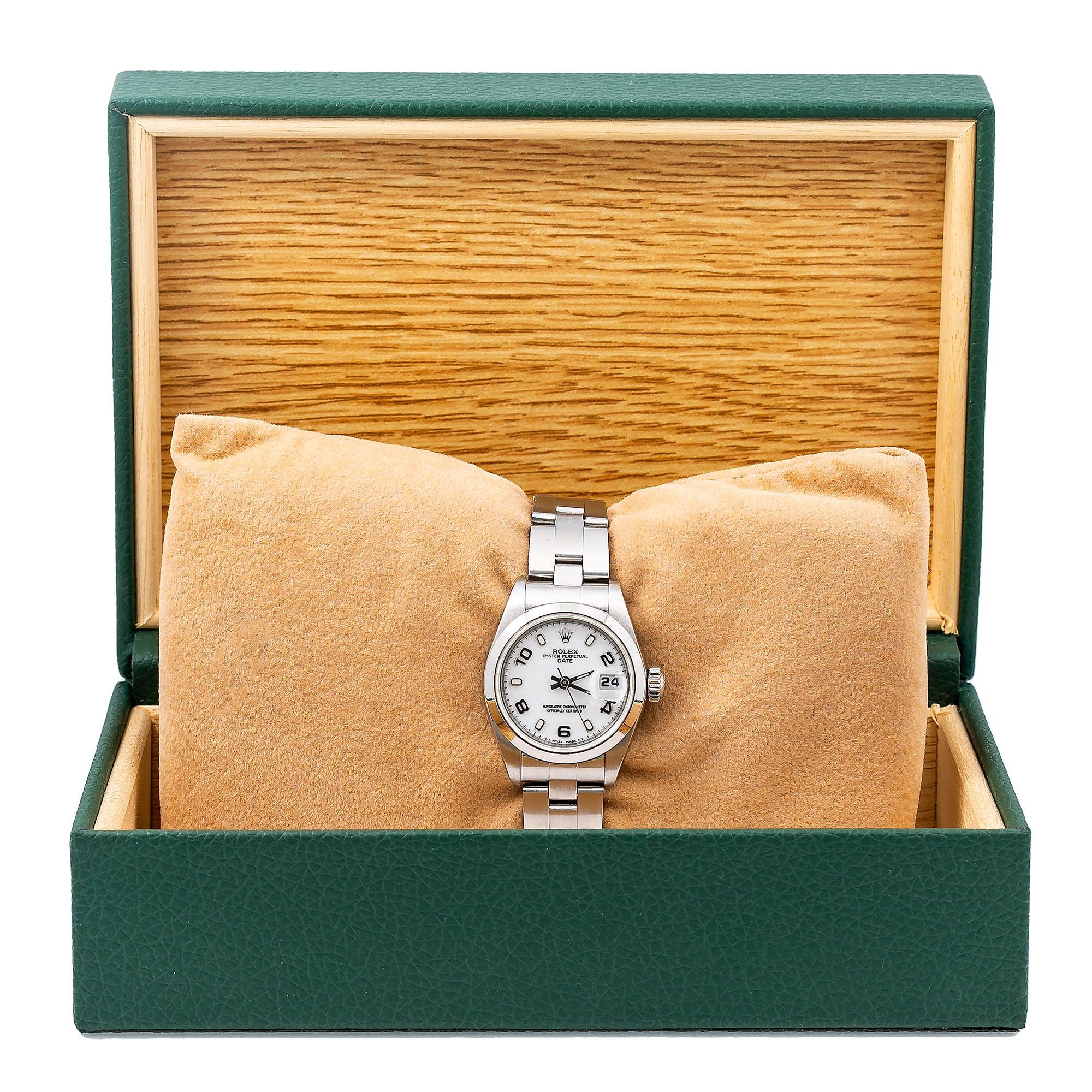 Rolex Oyster Perpetual Lady Date 69160 26MM White Dial With Stainless Steel Oyster Bracelet