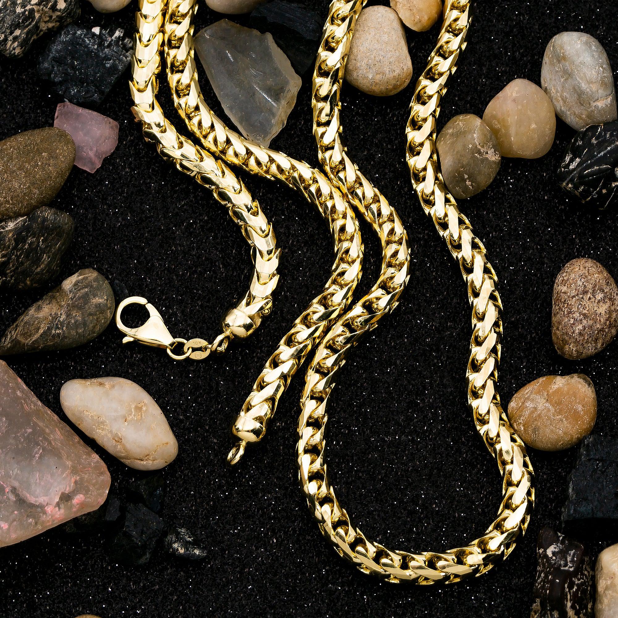 10k Yellow Gold 5mm Millennium Franco Chain Available In Sizes 18"-26"